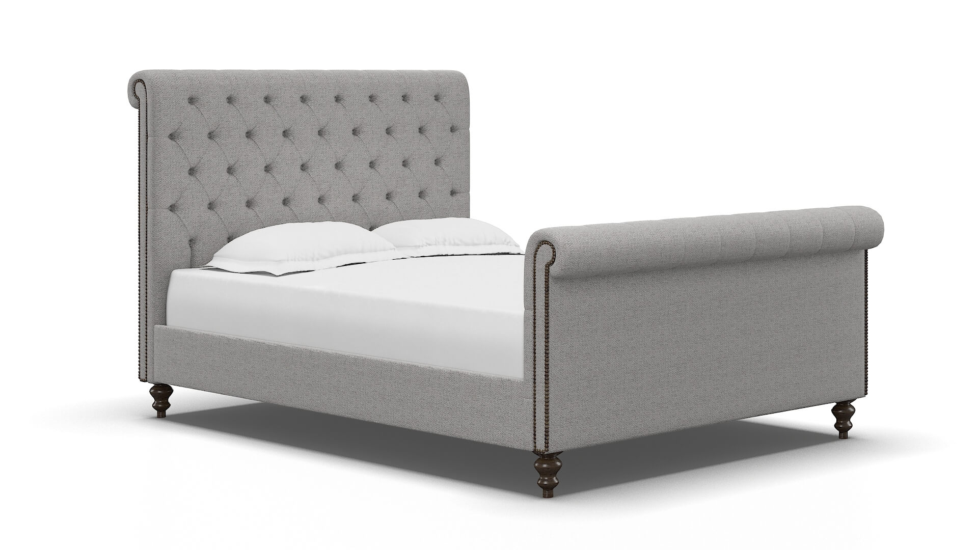 Kaila Catalina Silver Bed espresso legs 2