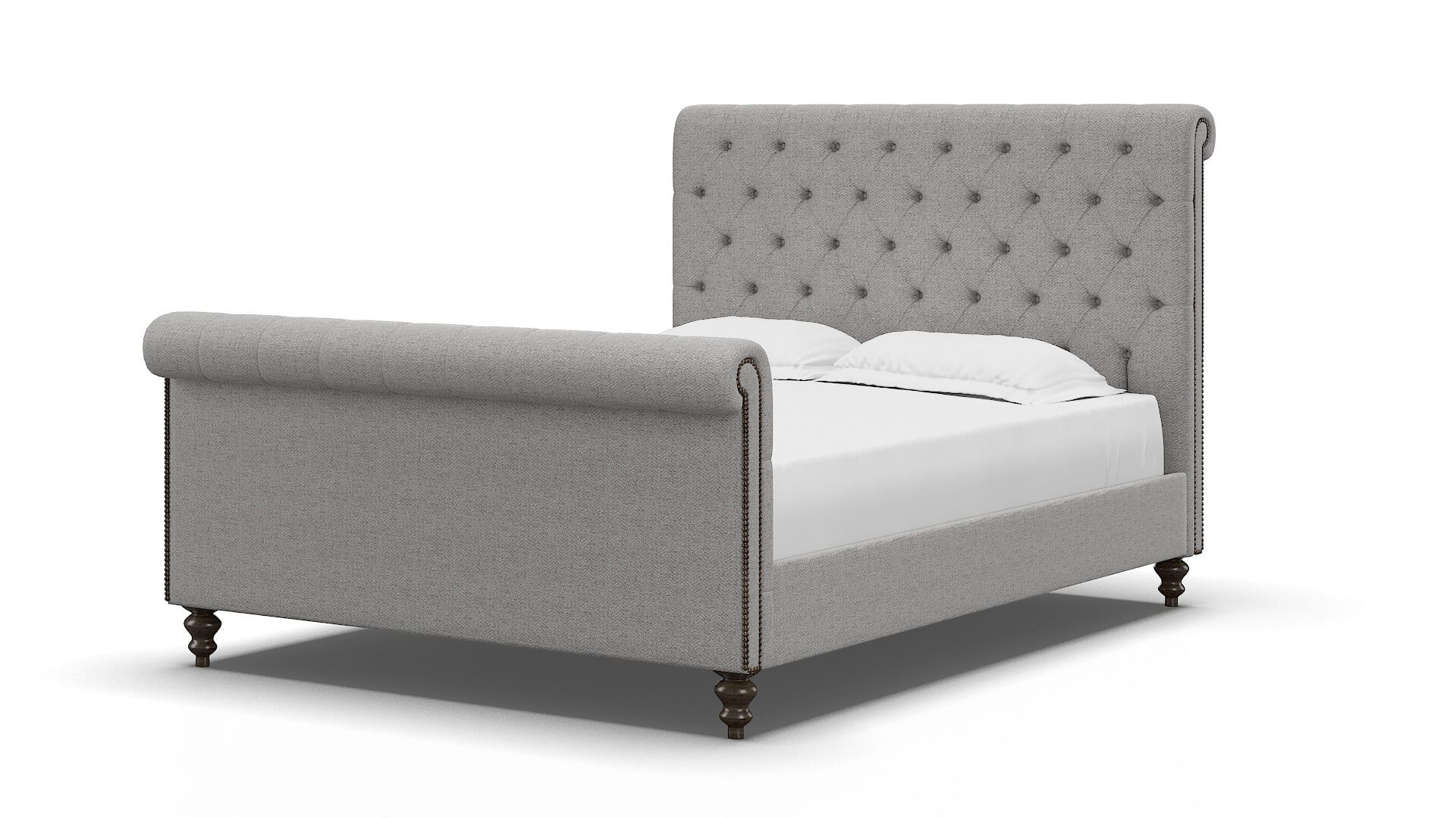 Kaila Catalina Silver Bed espresso legs 5