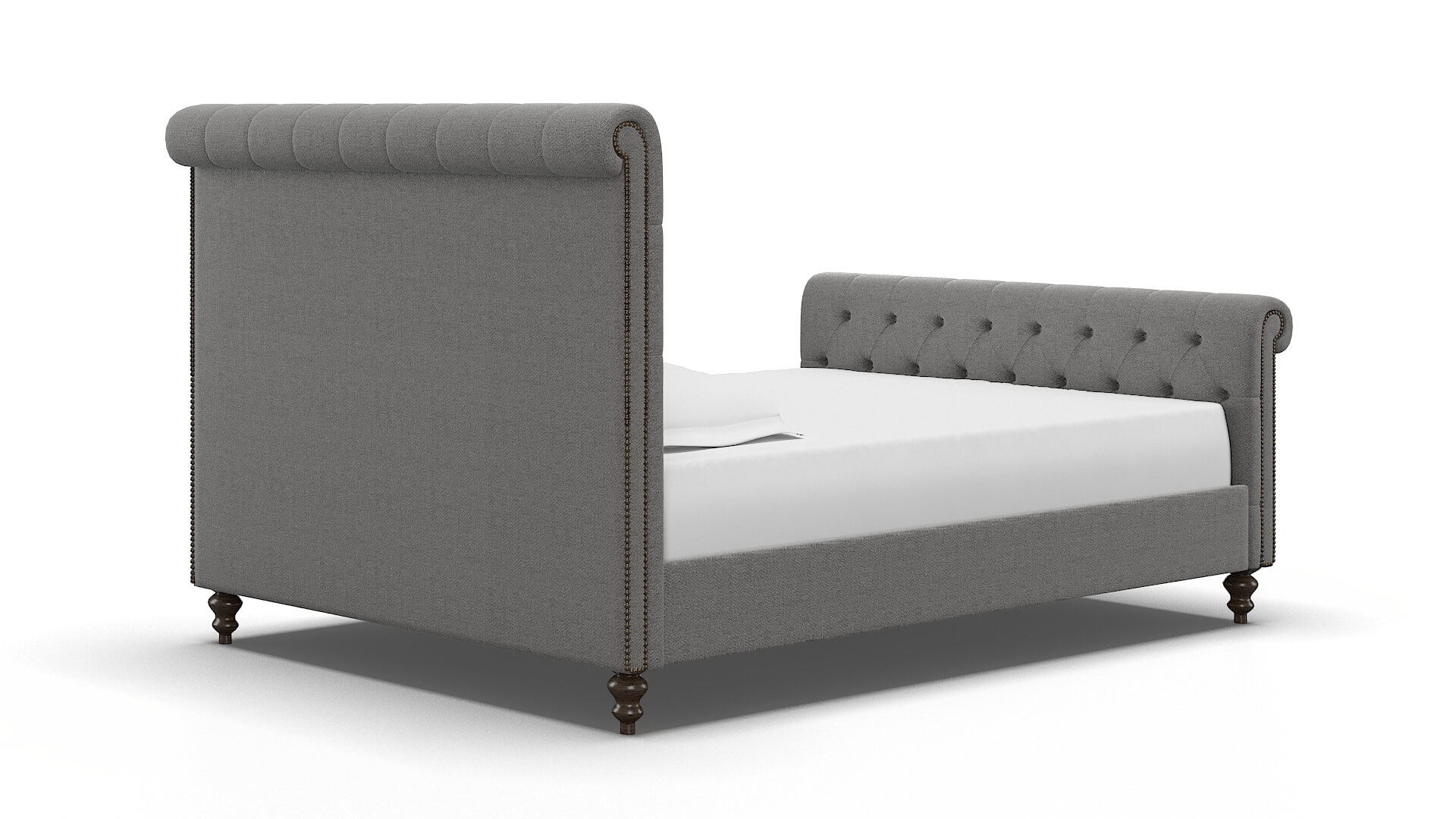 Kaila Catalina Steel Bed espresso legs 4