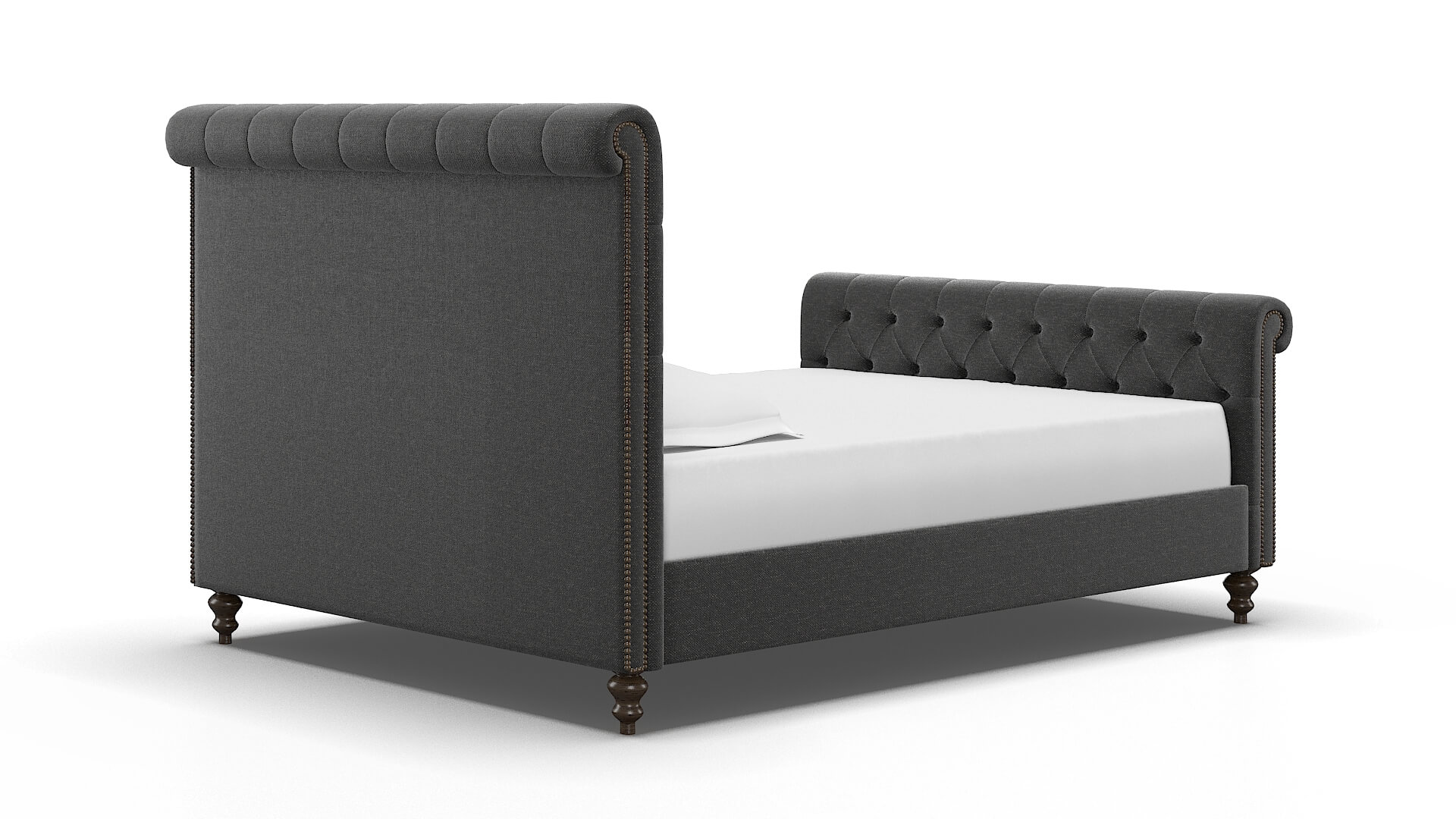 Kaila Chance Denim Bed espresso legs 4
