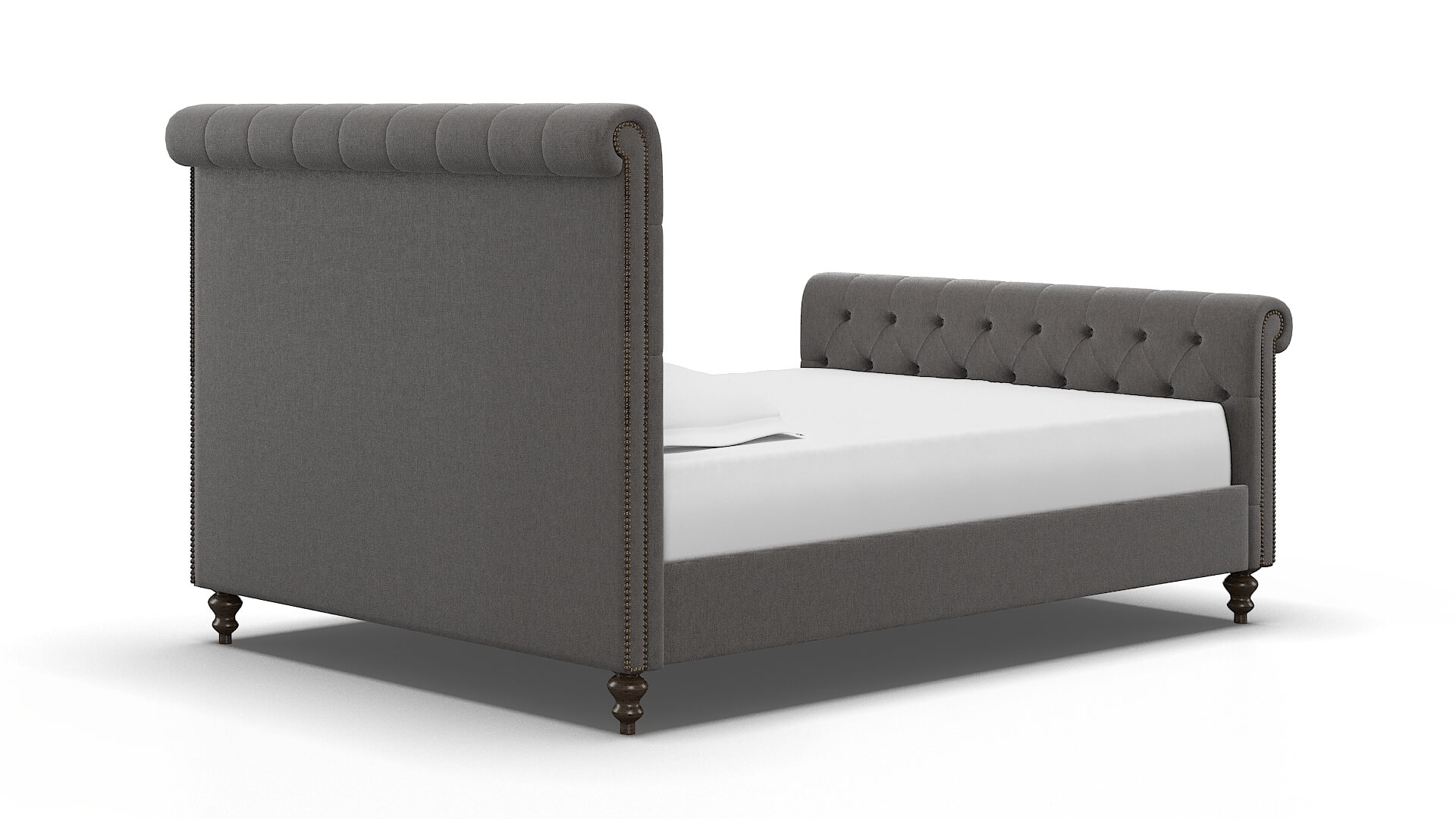 Kaila Cosmo Charcoal Bed espresso legs 4