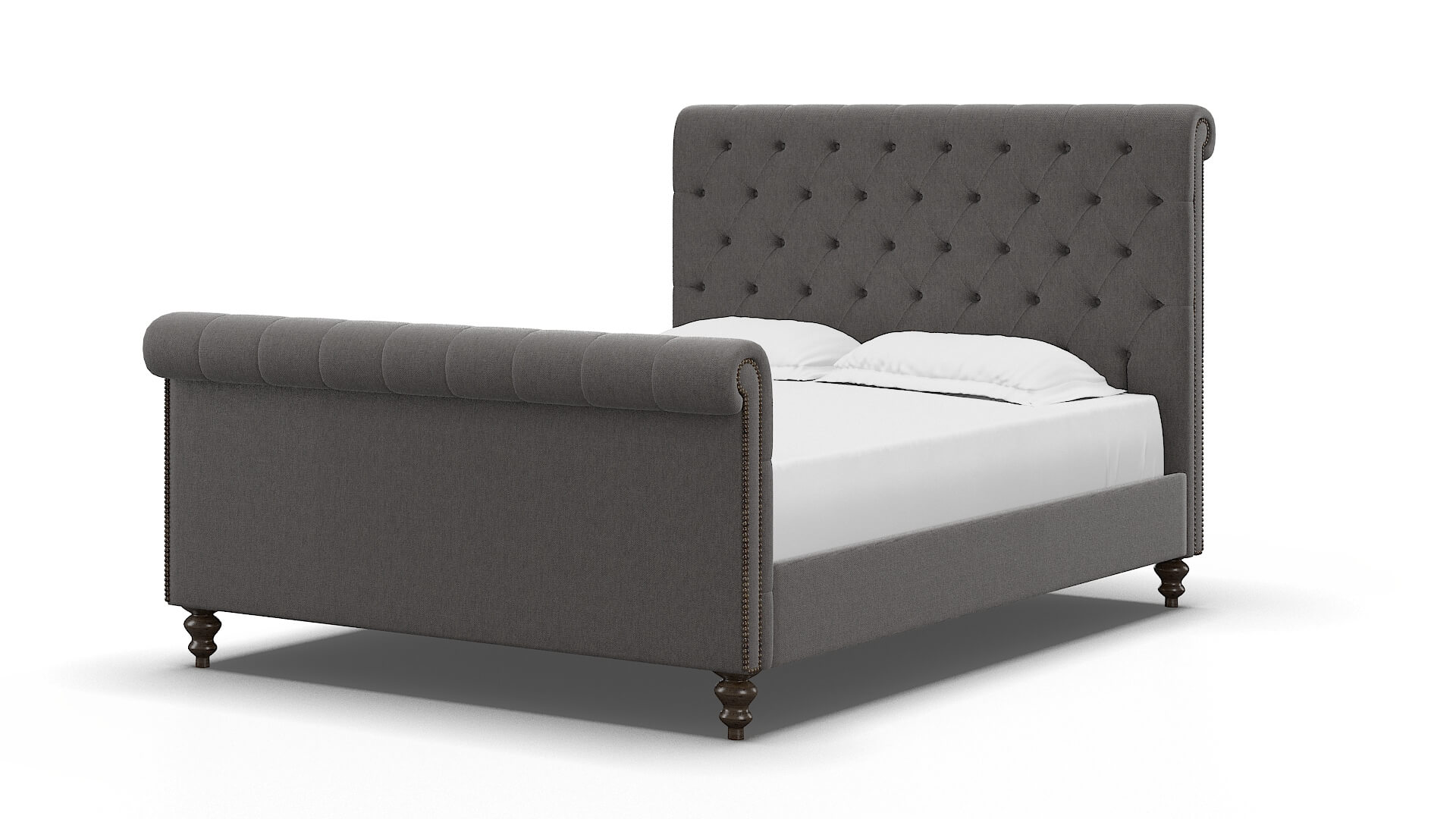 Kaila Cosmo Charcoal Bed espresso legs 5