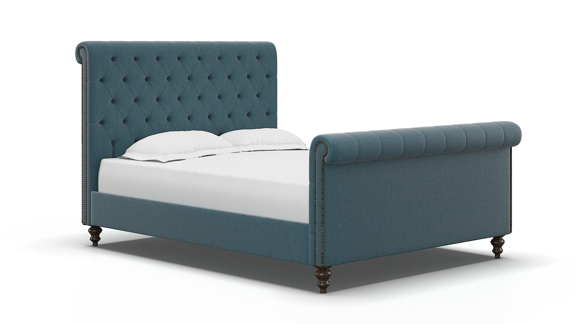 Kaila Cosmo Teal Bed espresso legs 2