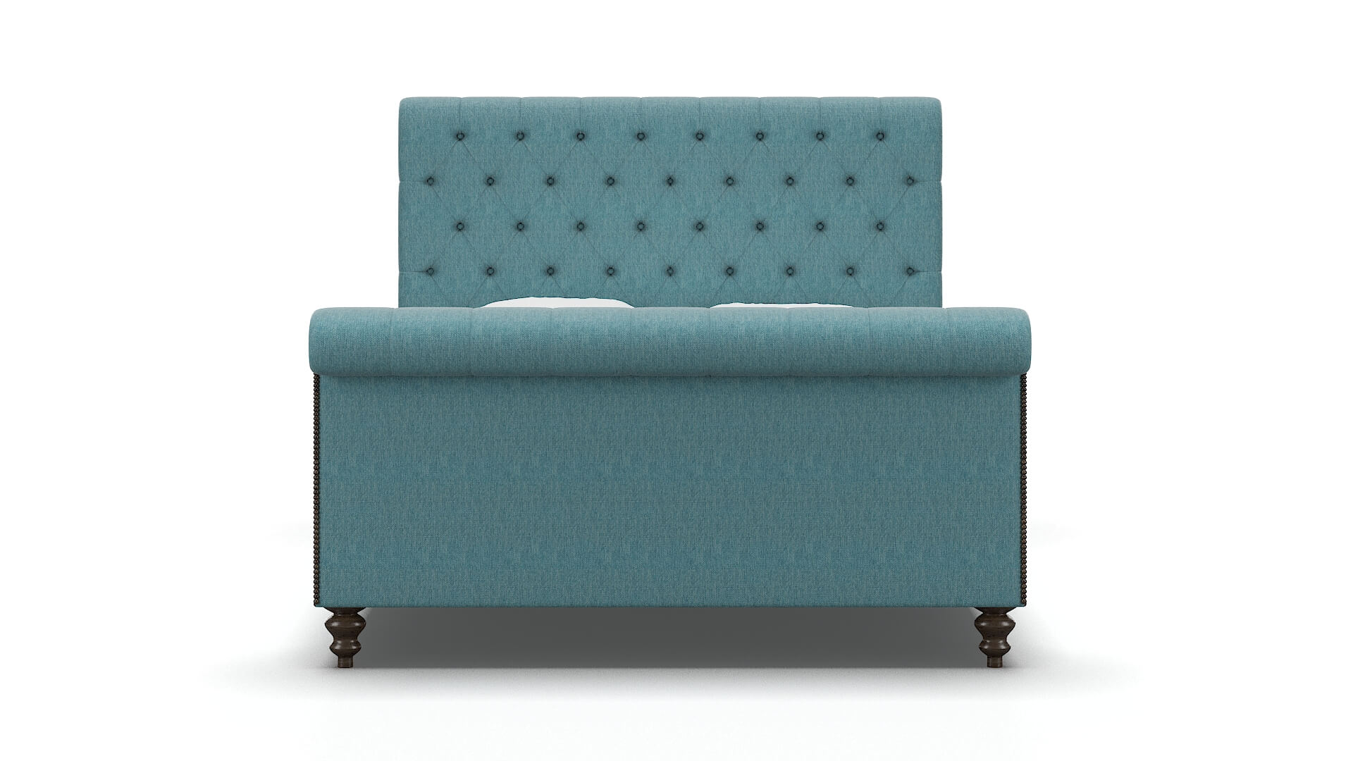 Kaila Cosmo Turquoise Bed espresso legs 1