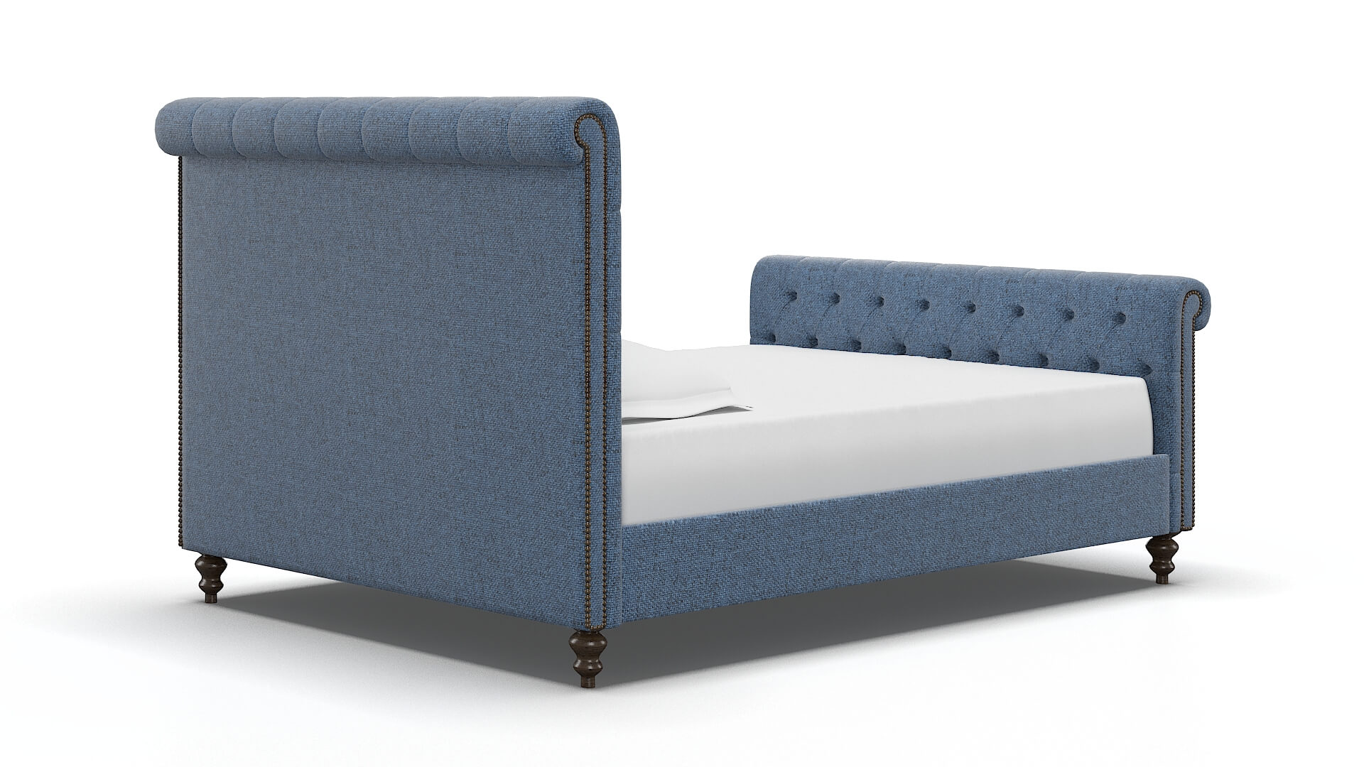Kaila Derby Navy Bed espresso legs 4
