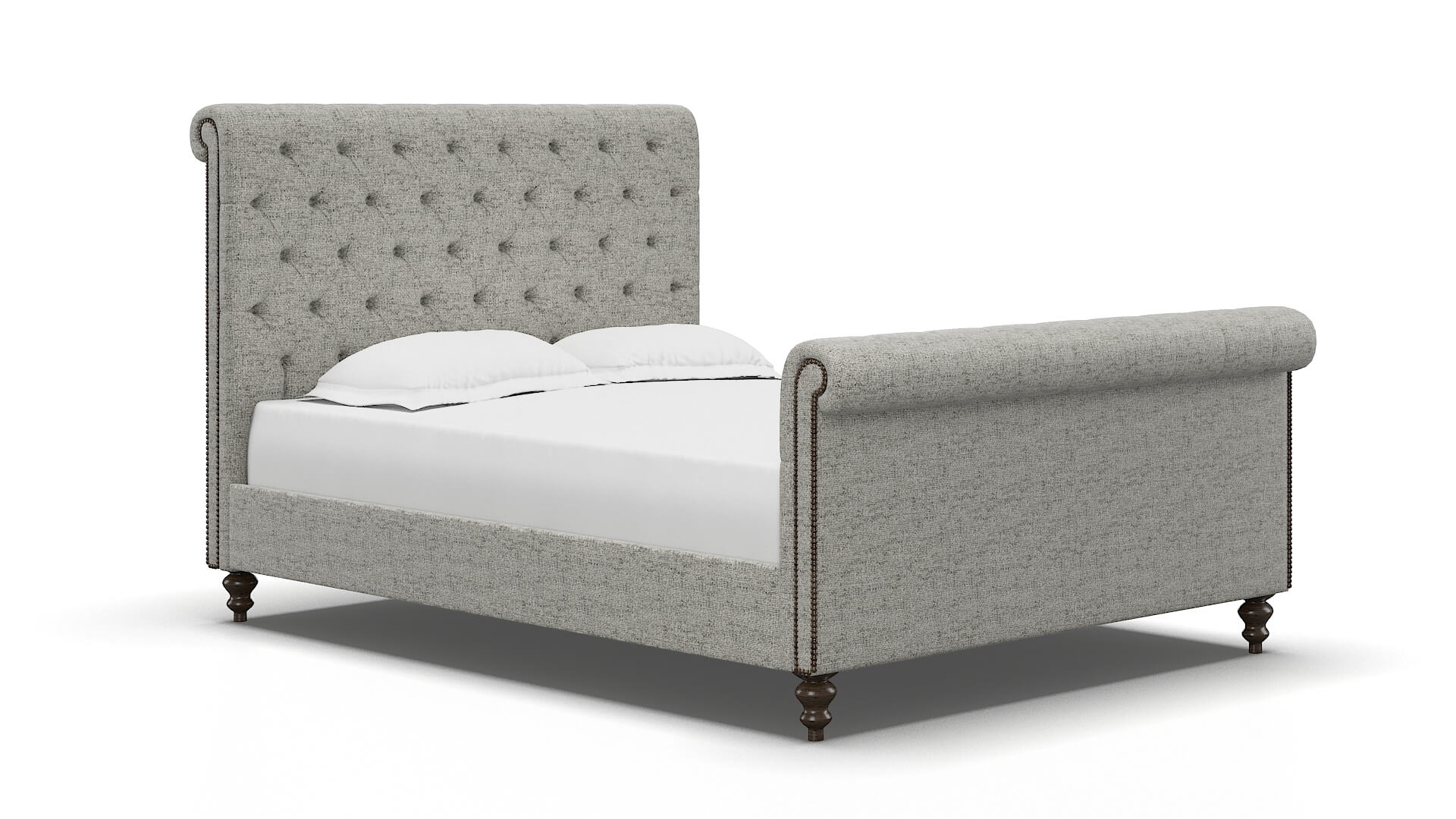 Kaila Derby Silver Bed espresso legs 2