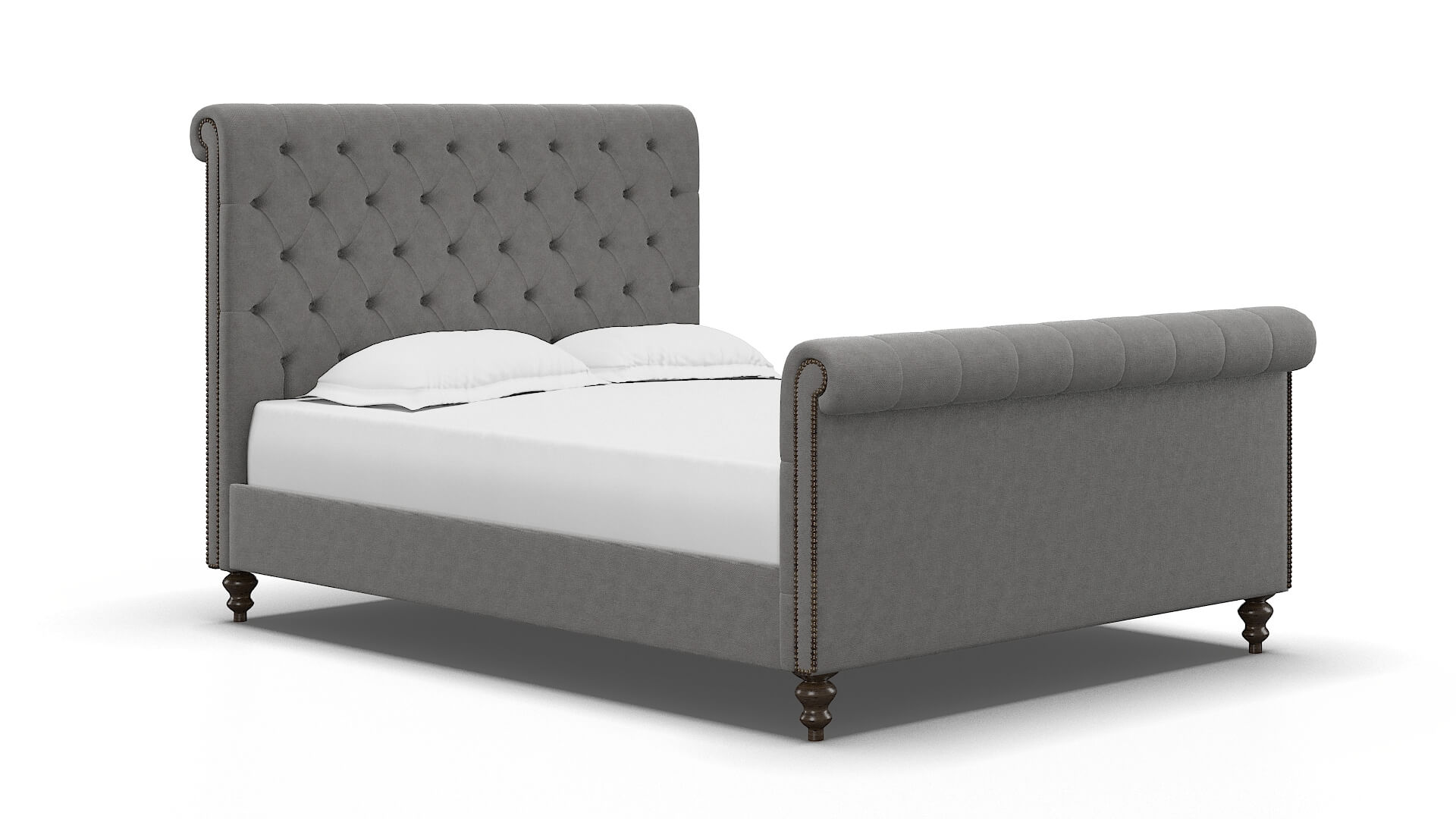Kaila Dream_d Charcoal Bed espresso legs 2