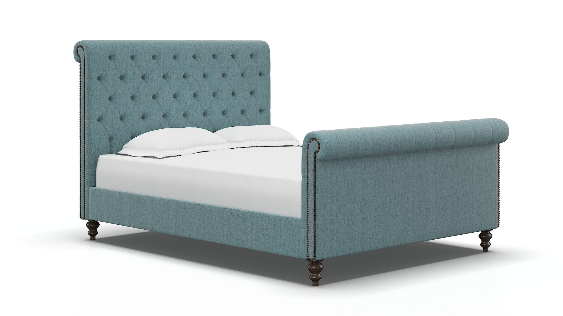 Kaila Insight Peacock Bed espresso legs 2