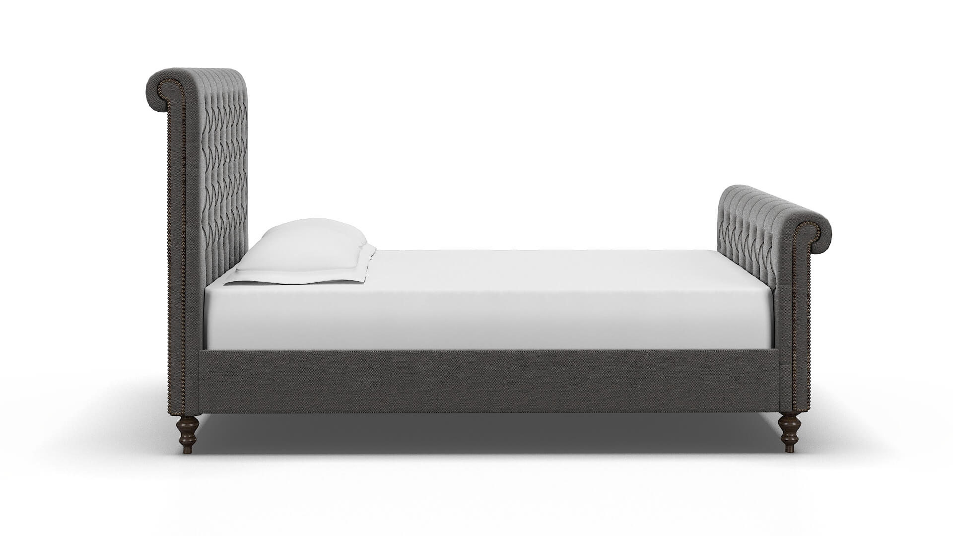 Kaila Oscar Charcoal Bed espresso legs 3