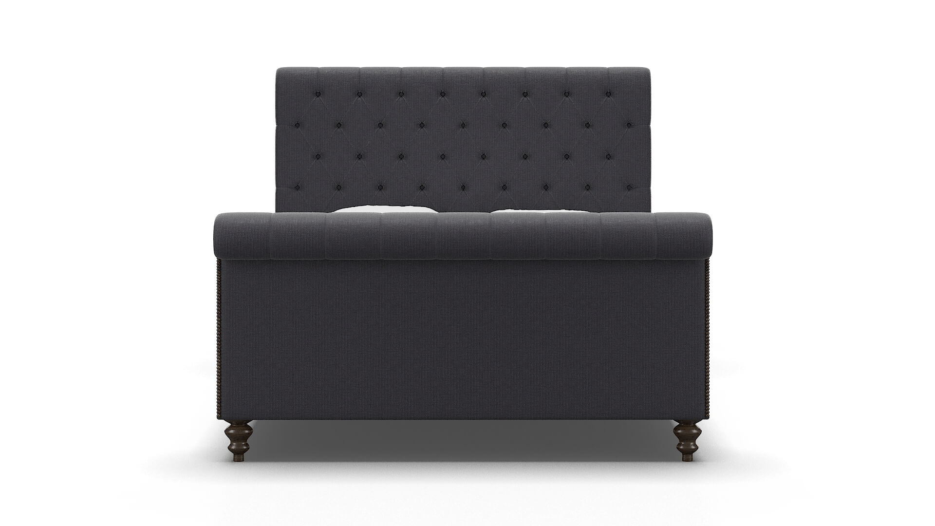 Kaila Parker Charcoal Bed espresso legs 1