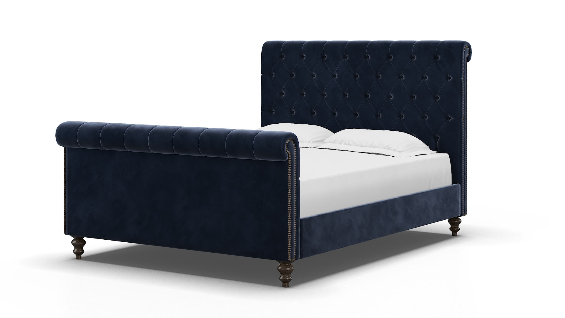 Kaila Royale Cobalt Bed espresso legs 5