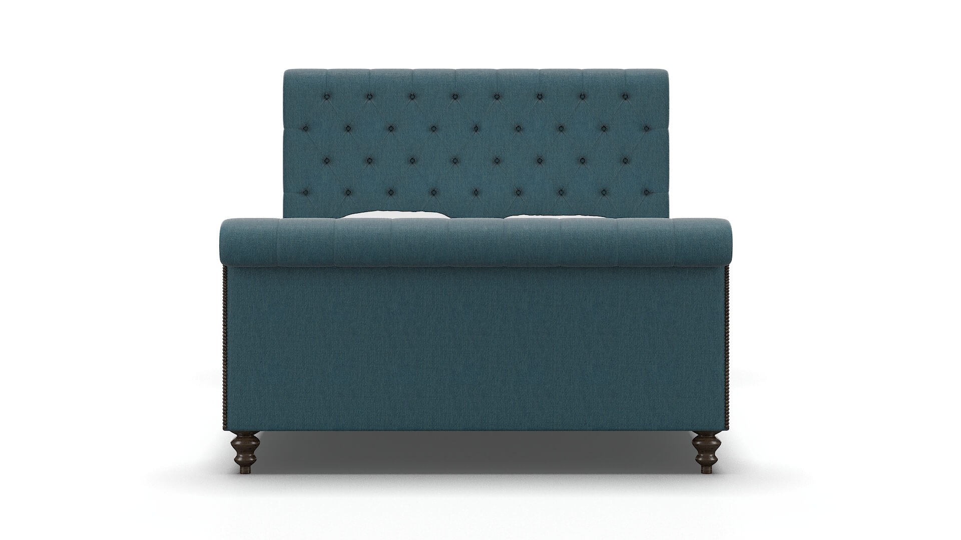 Kaila Royale Electric_blue Bed espresso legs 1