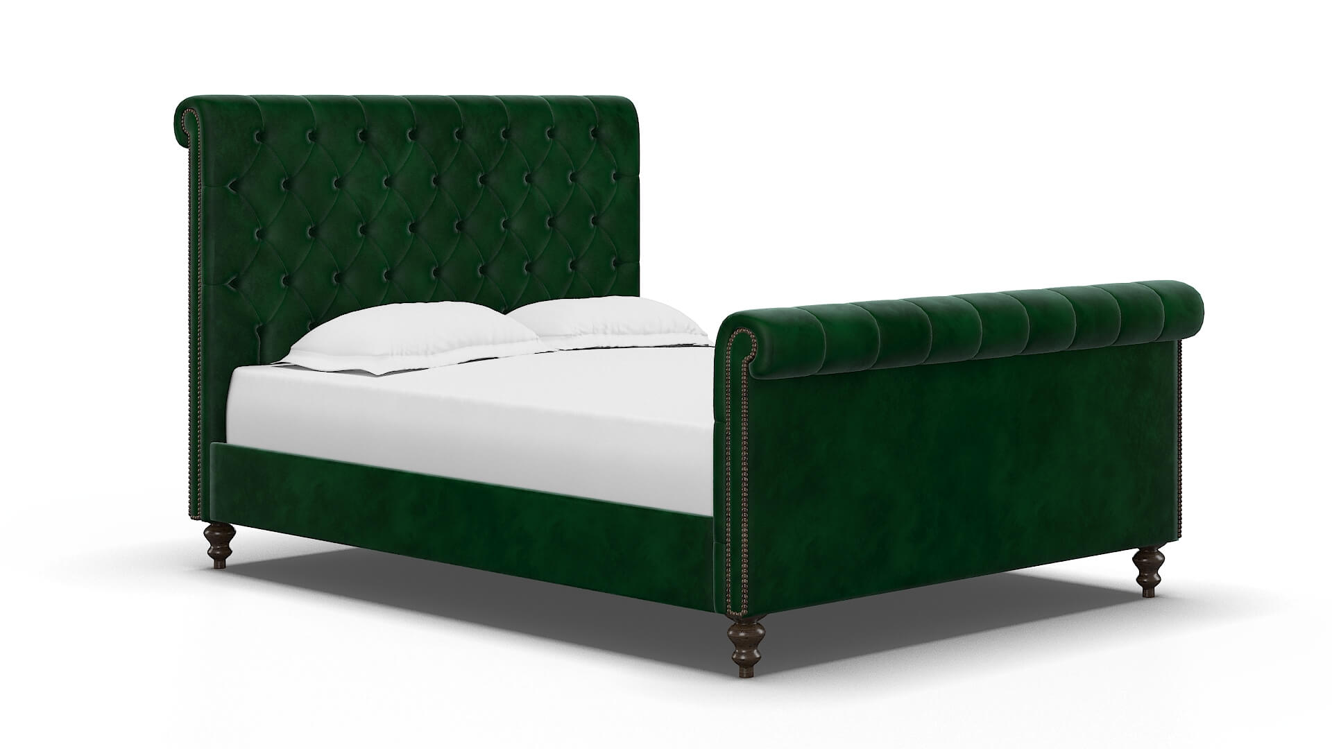 Kaila Royale Evergreen Bed espresso legs 2