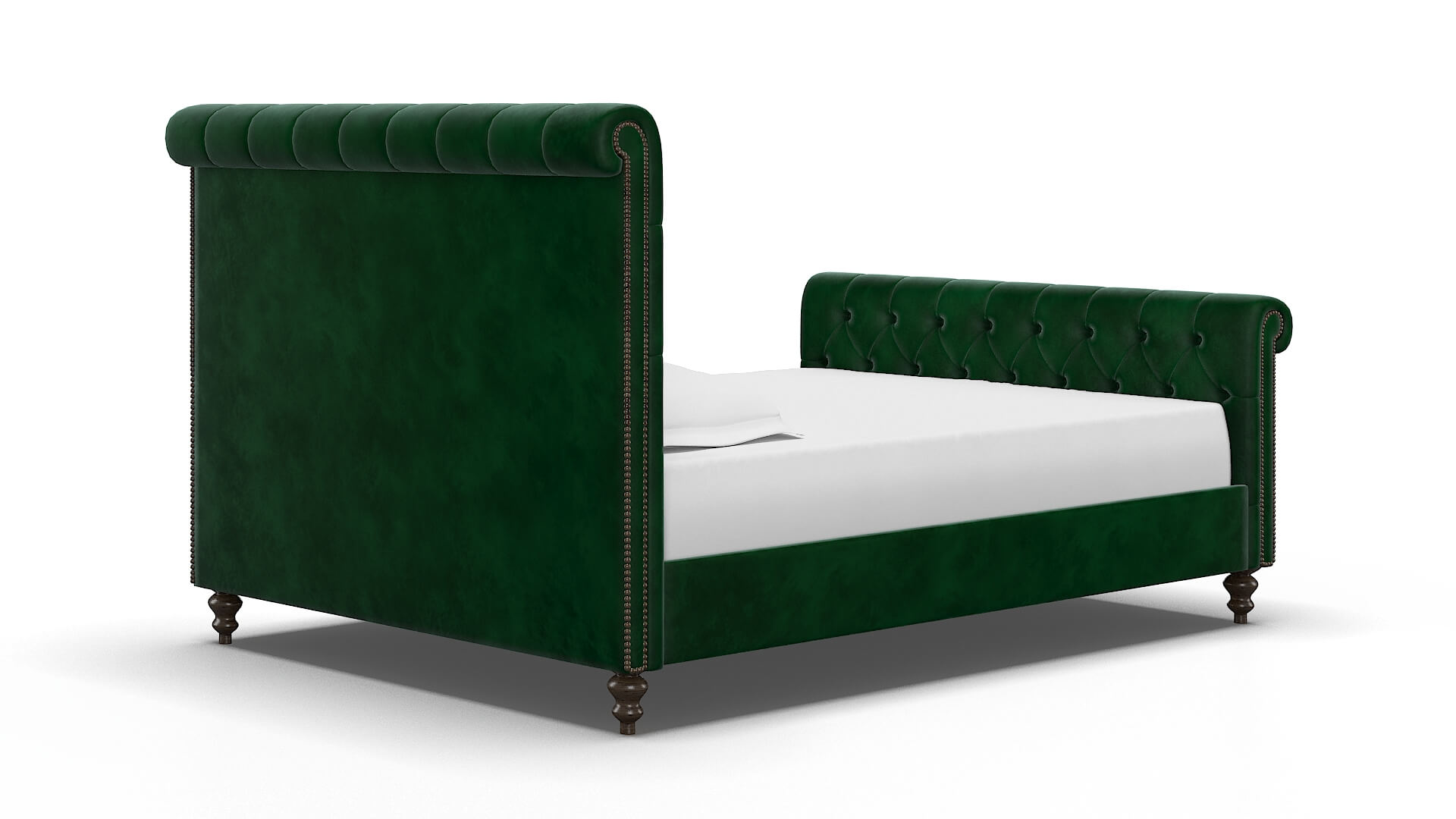 Kaila Royale Evergreen Bed espresso legs 4