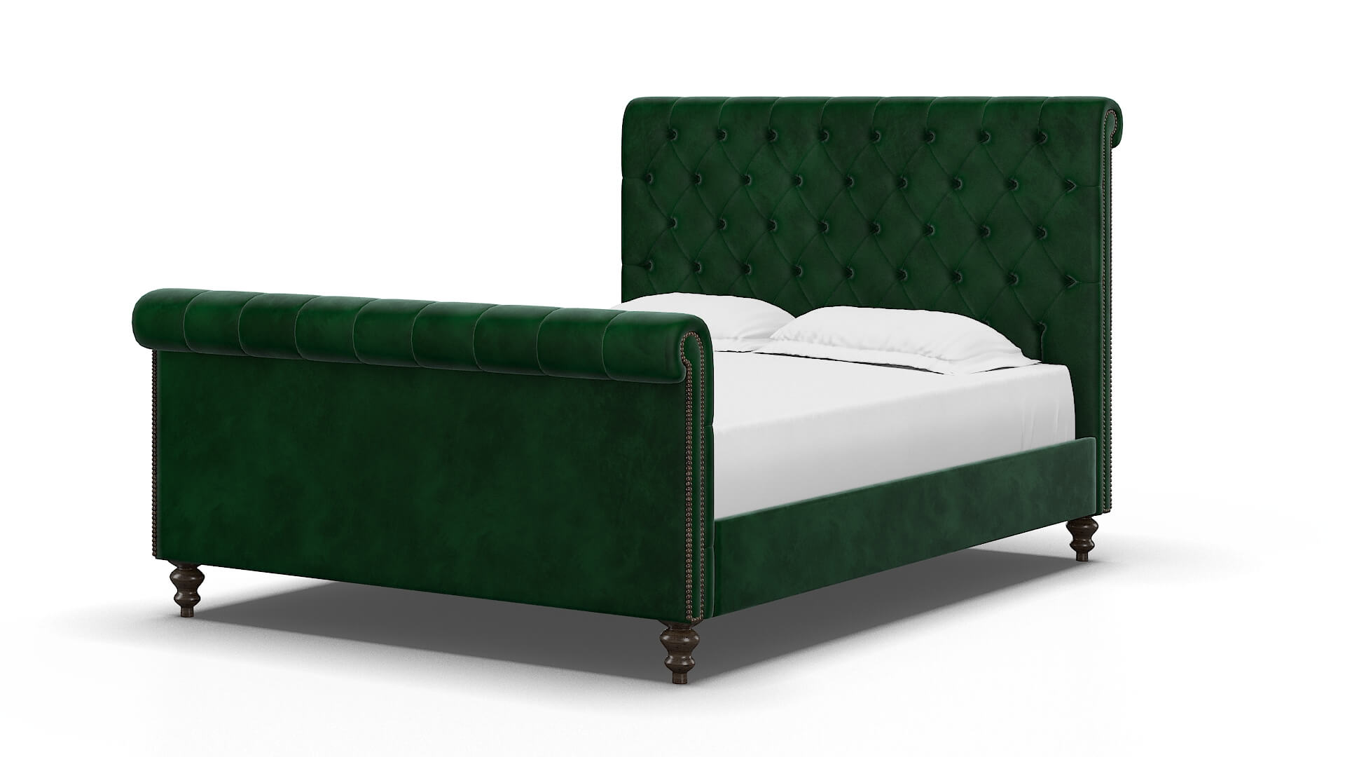 Kaila Royale Evergreen Bed espresso legs 5