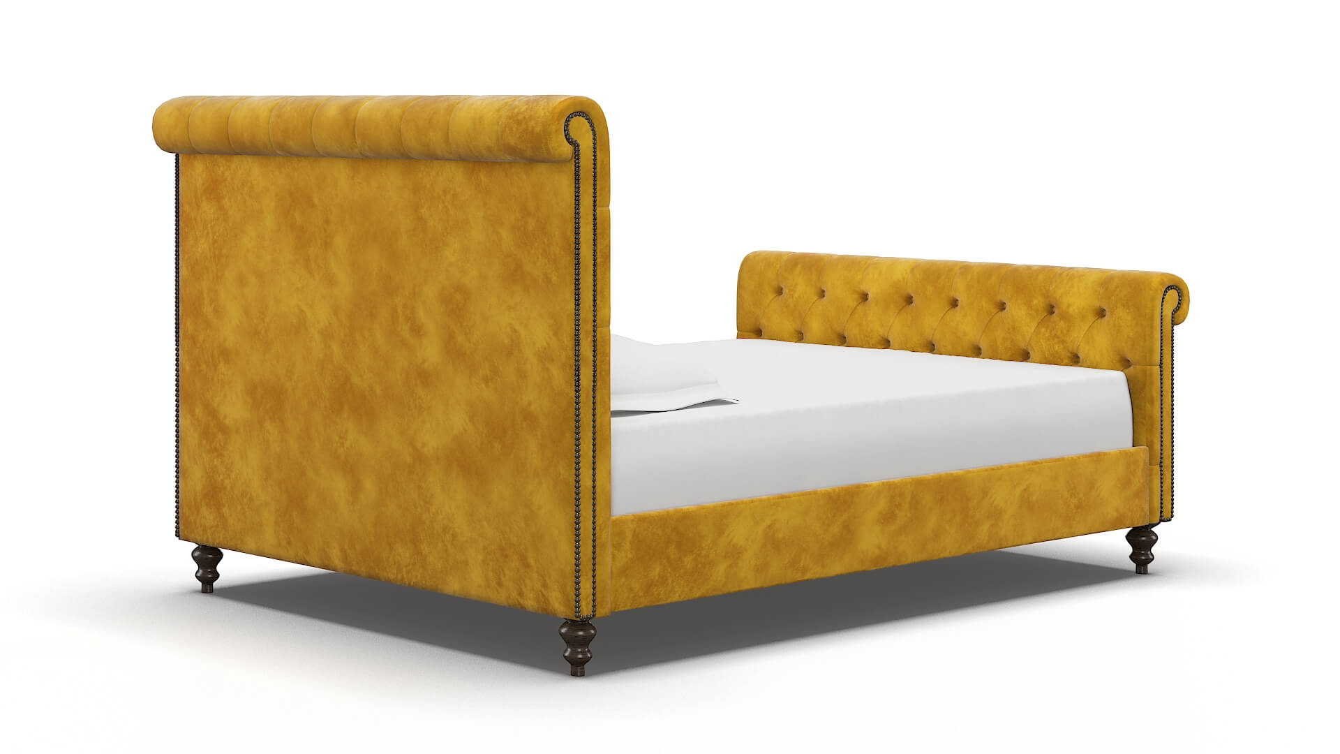 Kaila Royale Marigold Bed espresso legs 4