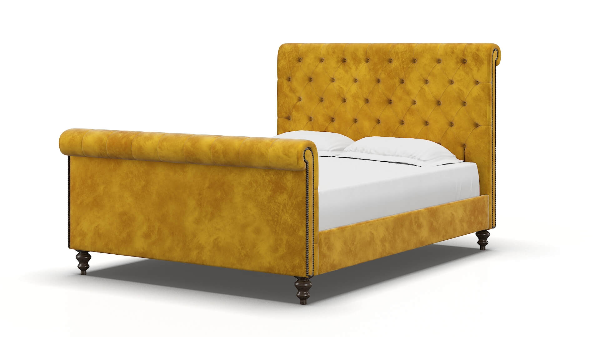 Kaila Royale Marigold Bed espresso legs 5