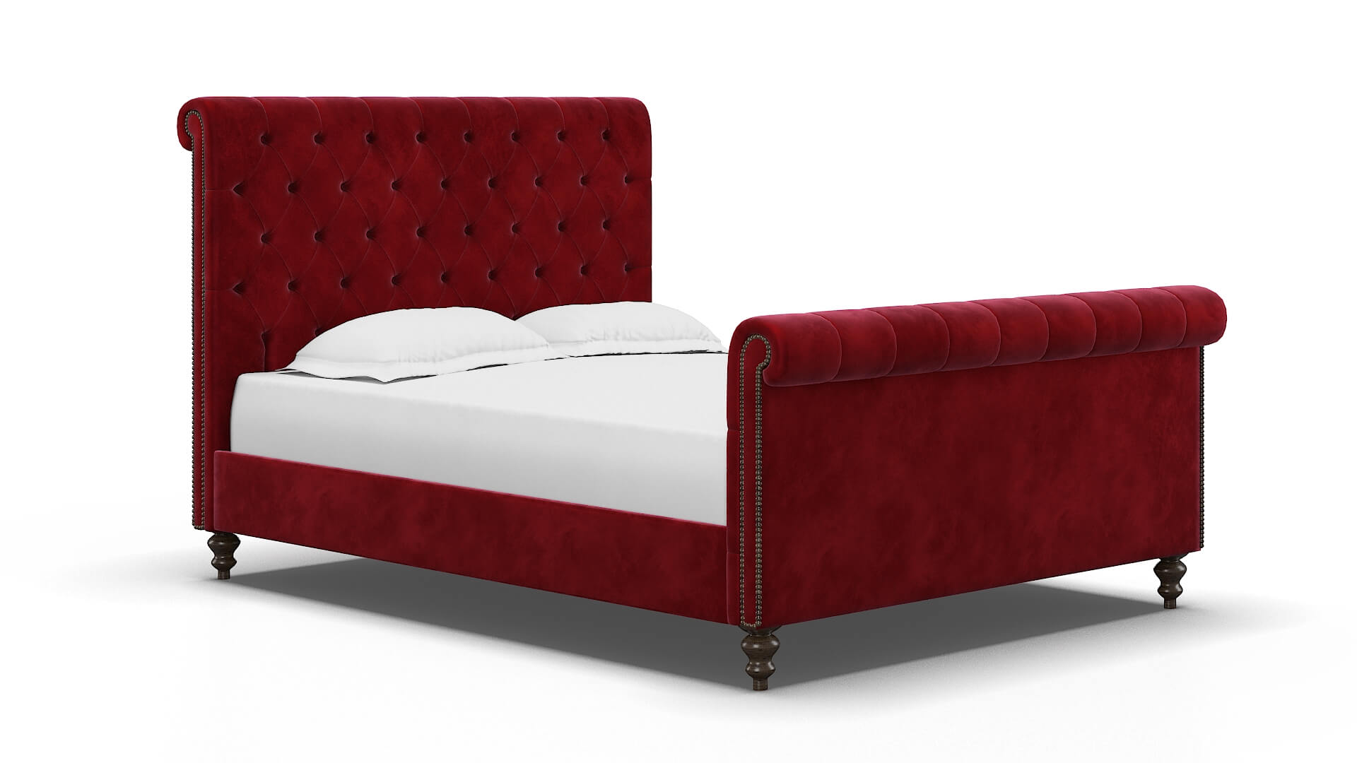 Kaila Royale Ruby Bed espresso legs 2