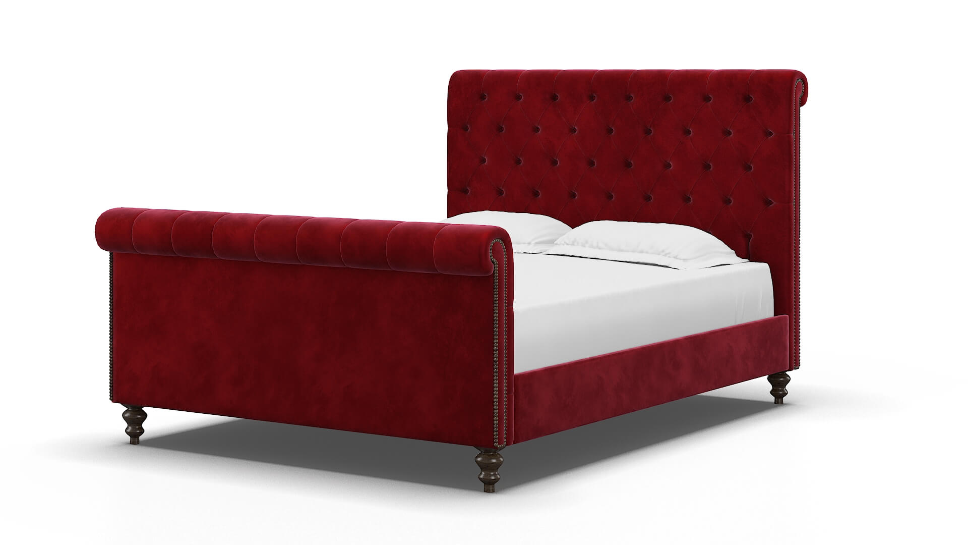 Kaila Royale Ruby Bed espresso legs 5