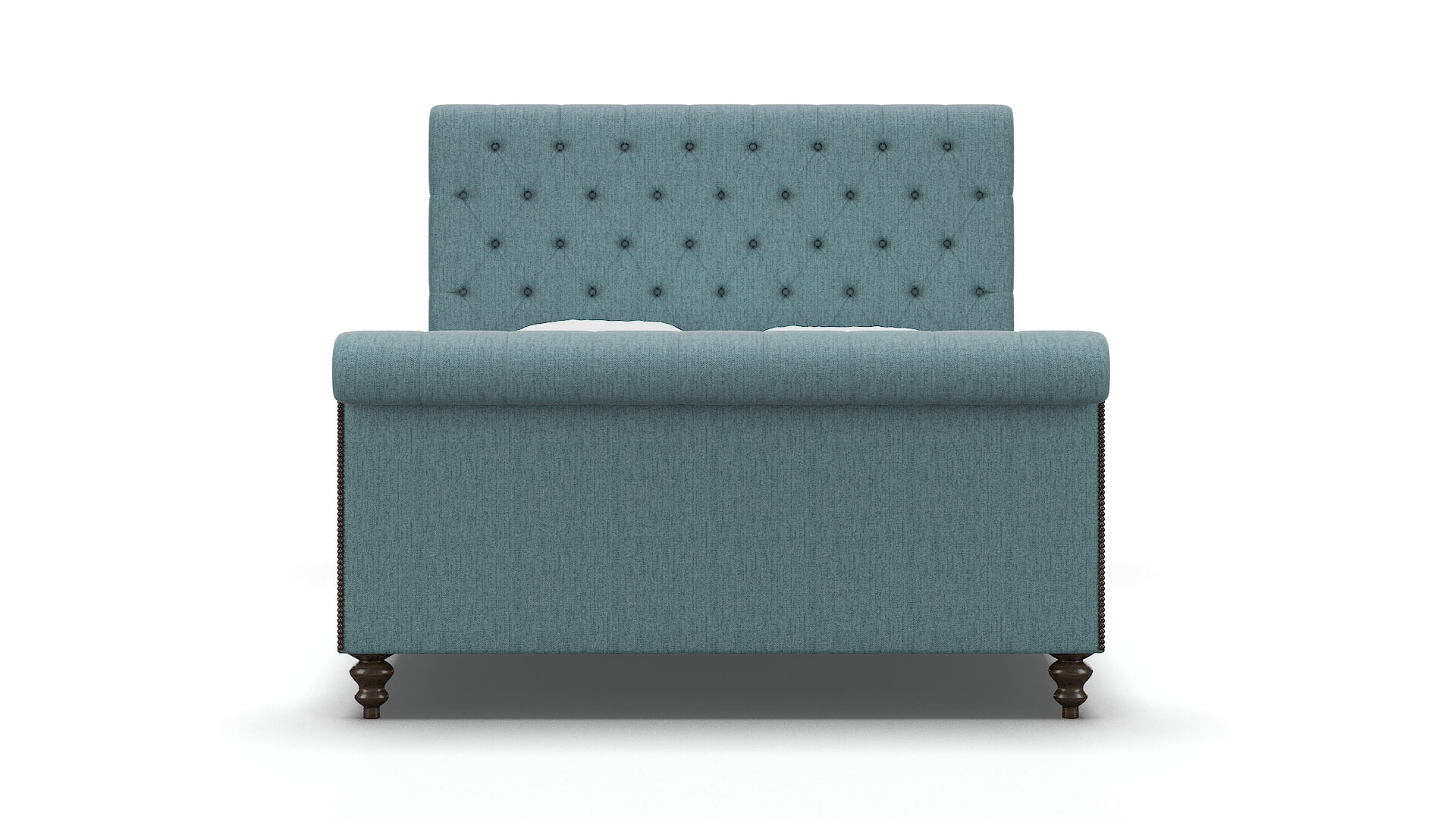 Kaila Sasha Teal Bed espresso legs 1