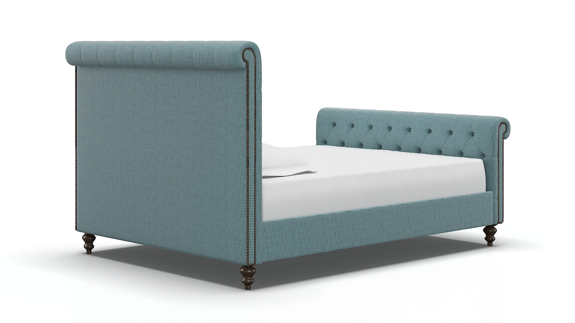Kaila Sasha Teal Bed espresso legs 4
