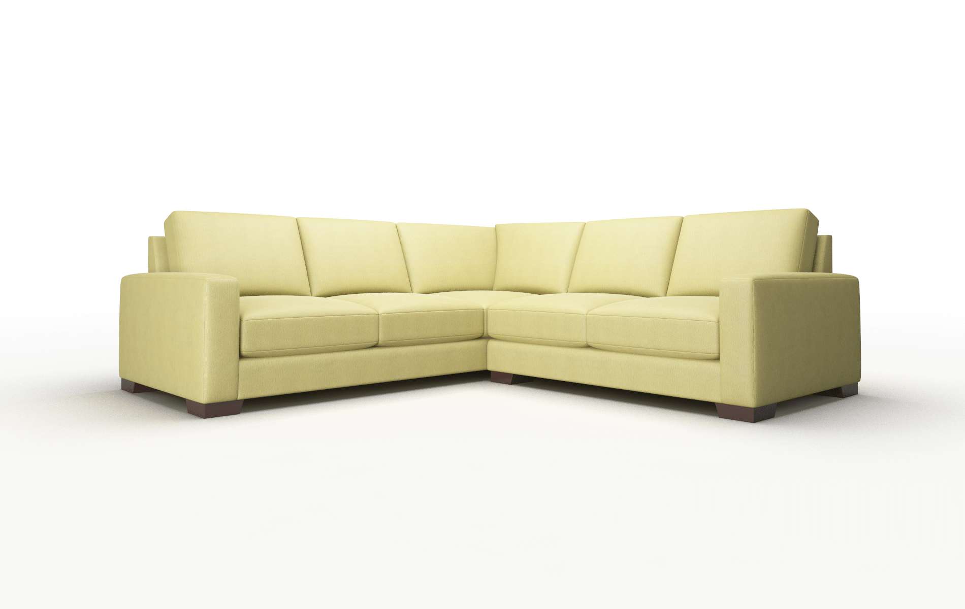 London Bella Apple Sectional espresso legs