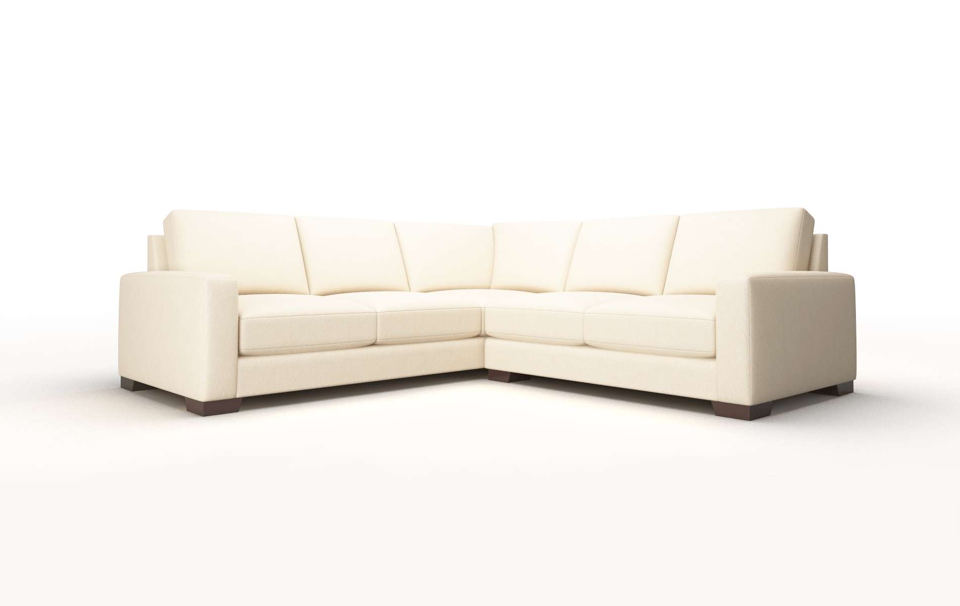 London Bella Buckwheat Sectional espresso legs 1