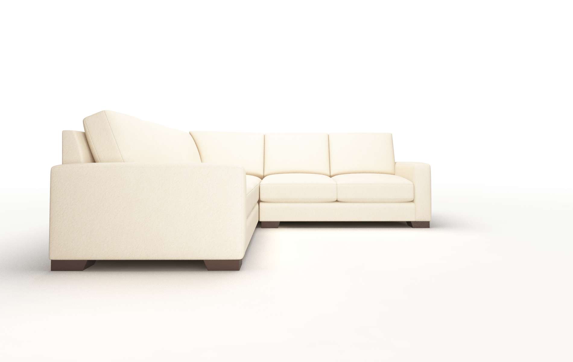 London Bella Buckwheat Sectional espresso legs 2