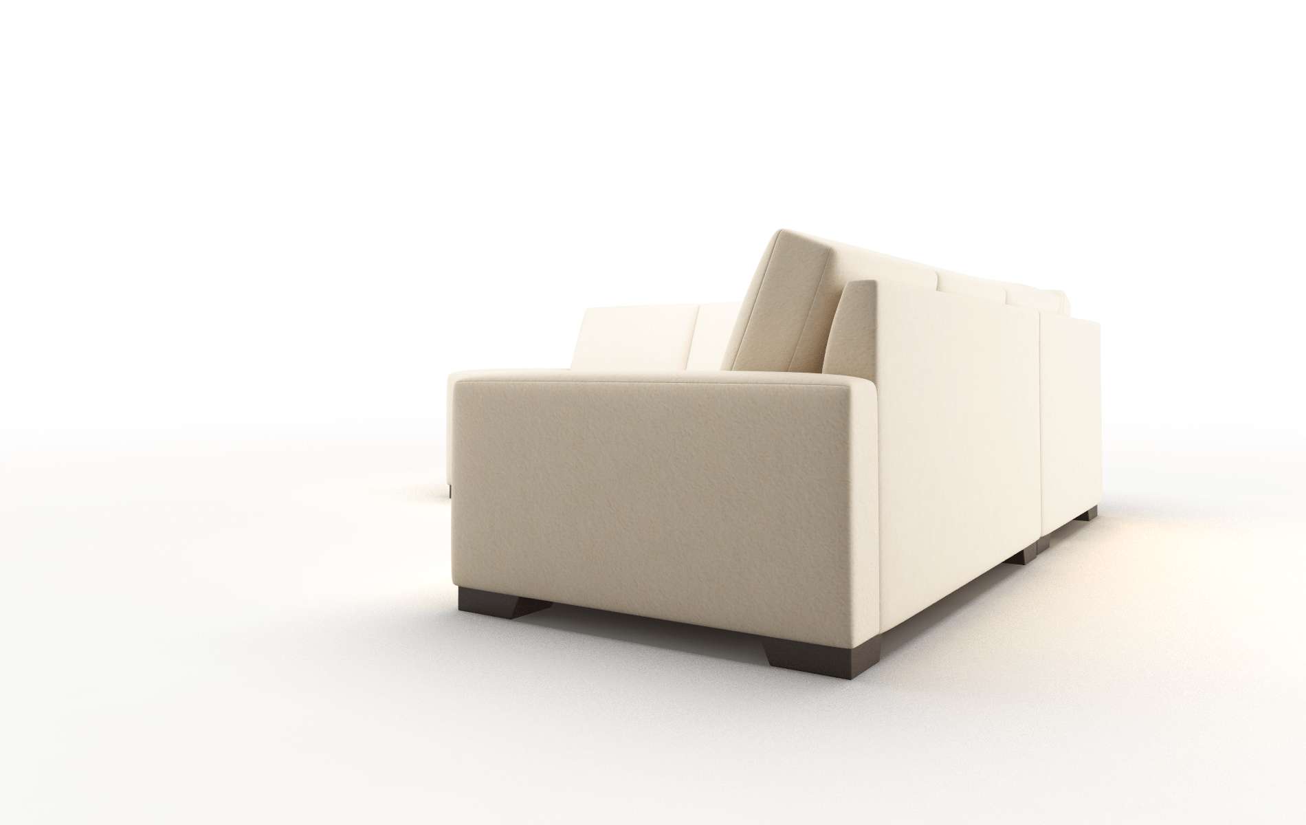 London Bella Buckwheat Sectional espresso legs 4