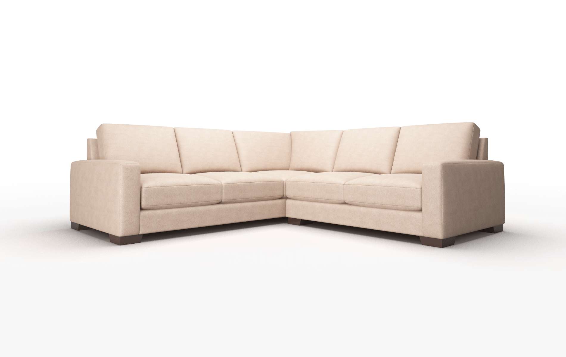 London Bella Cocoa Sectional espresso legs 1