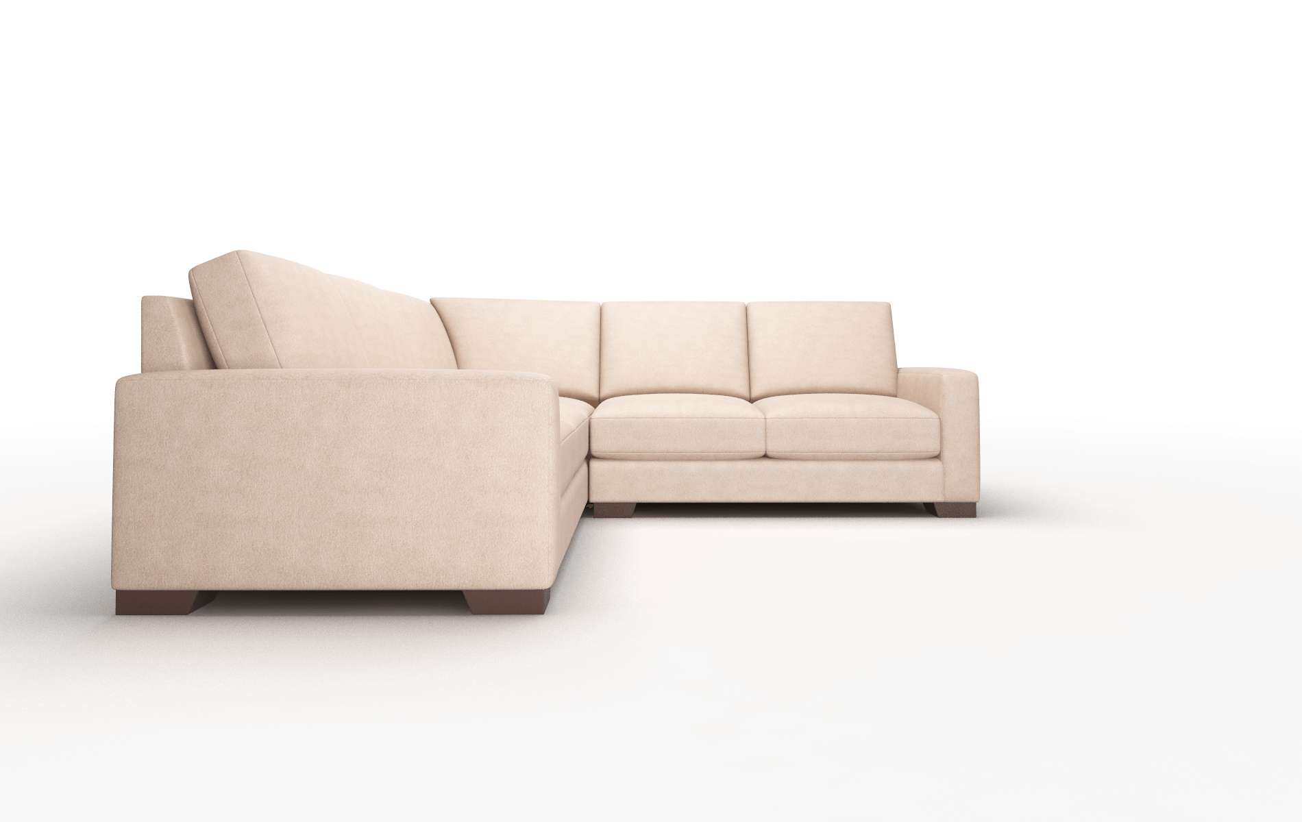 London Bella Cocoa Sectional espresso legs 2