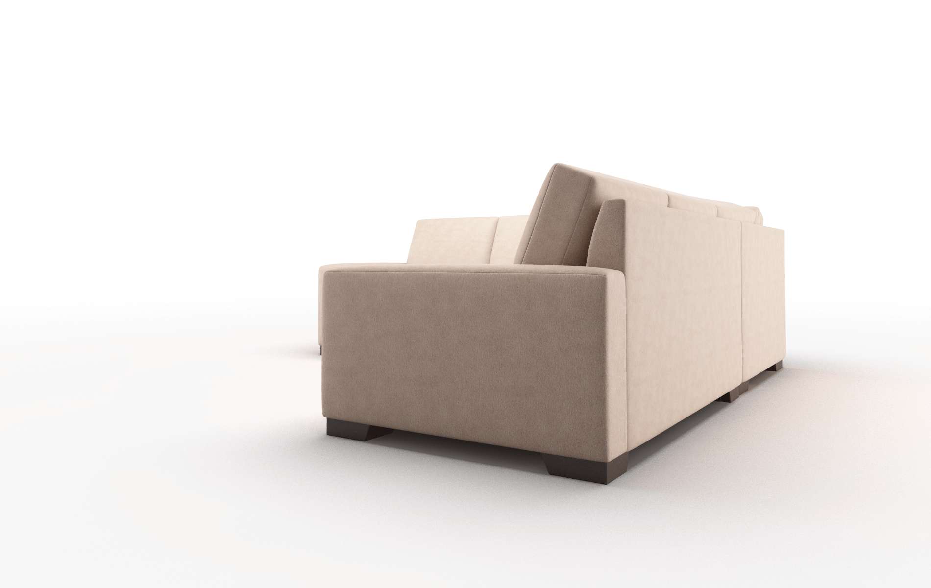 London Bella Cocoa Sectional espresso legs 4