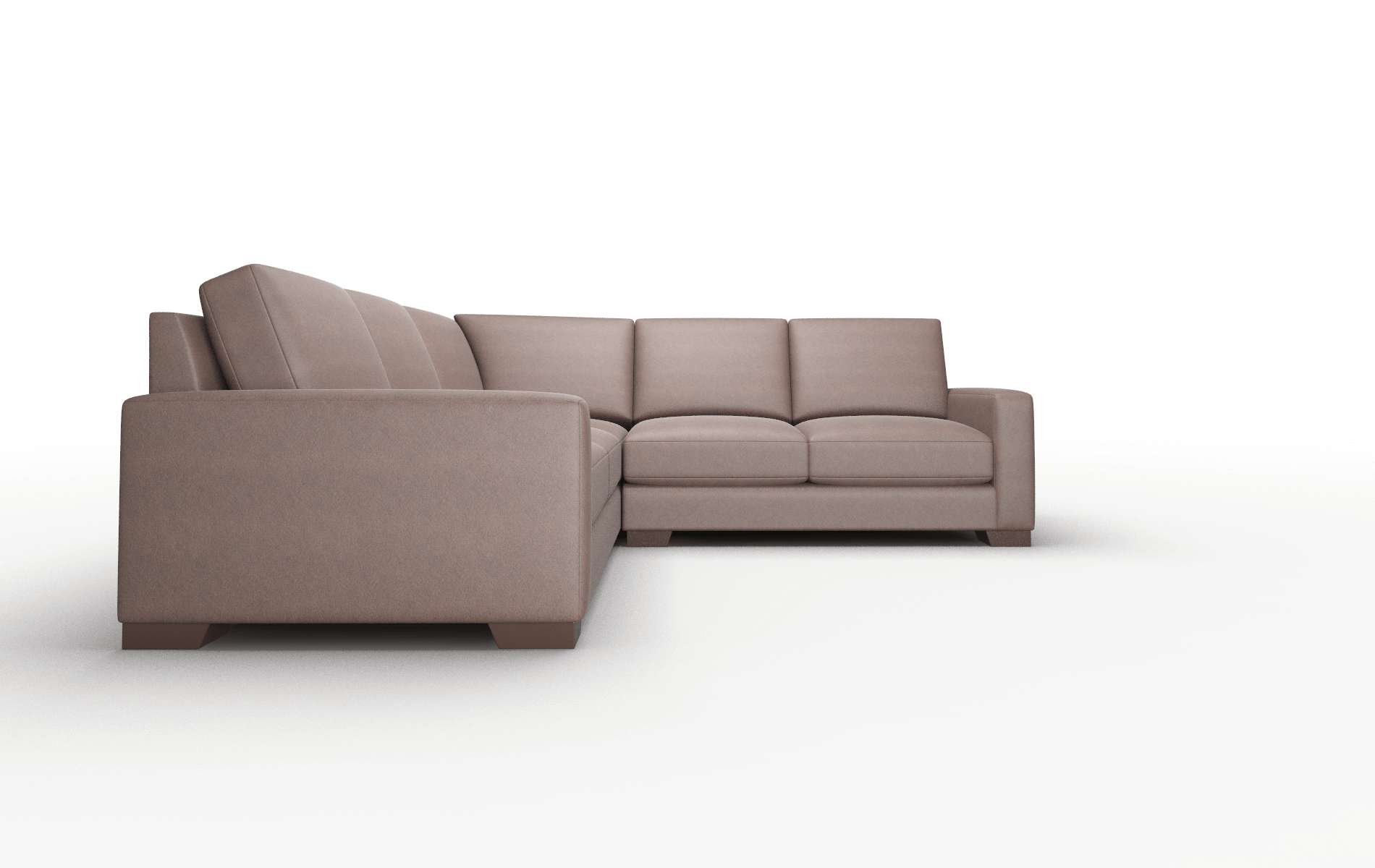 London Bella Espresso Sectional espresso legs 2