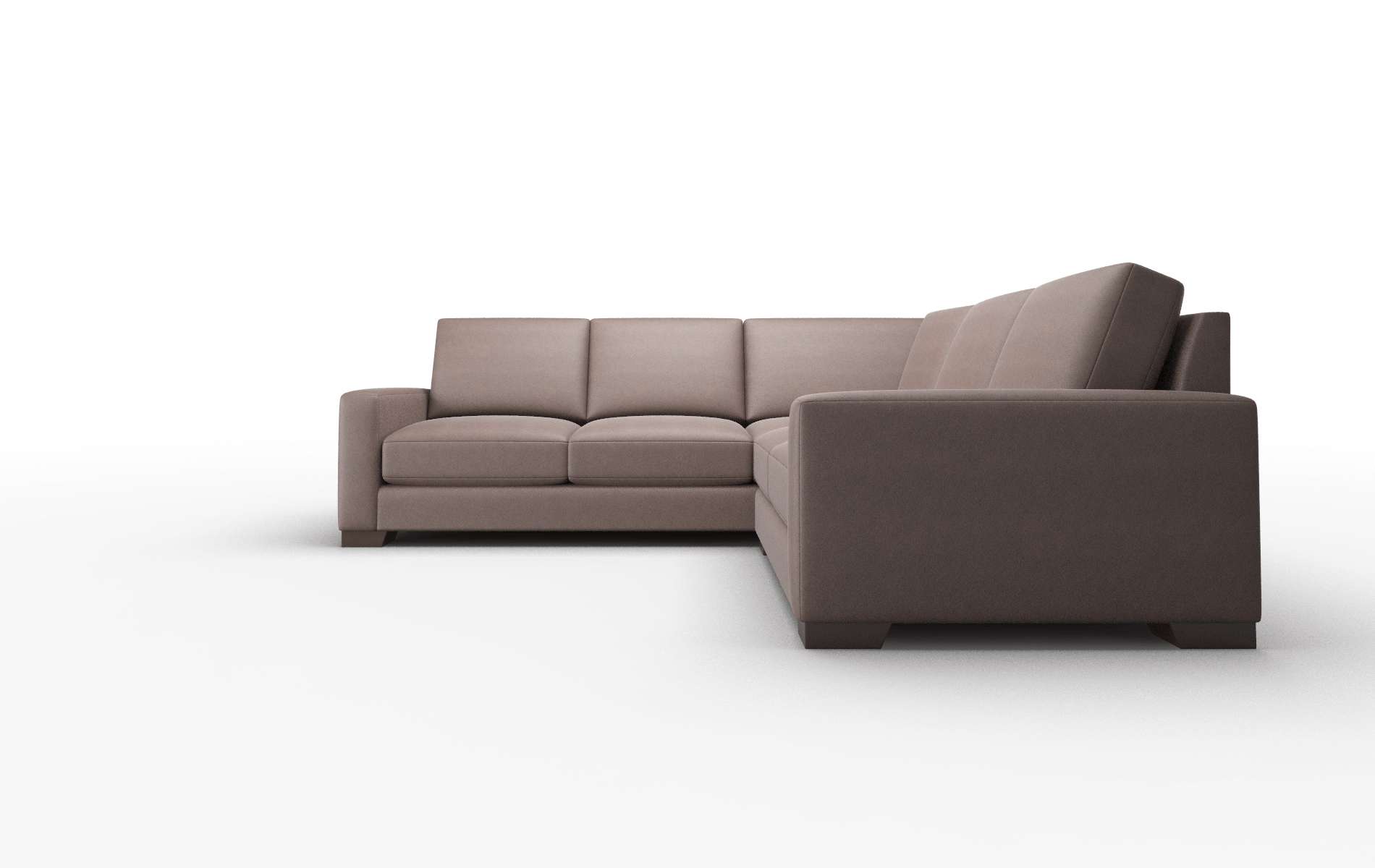 London Bella Espresso Sectional espresso legs 5