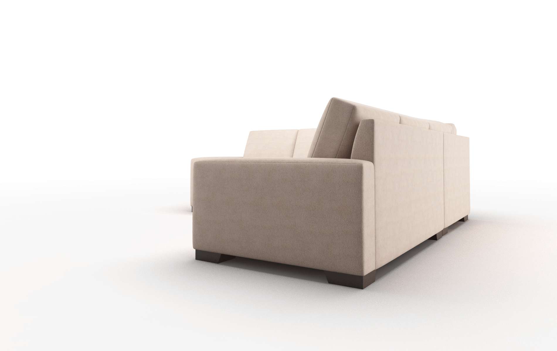 London Bella Pewter Sectional espresso legs 4