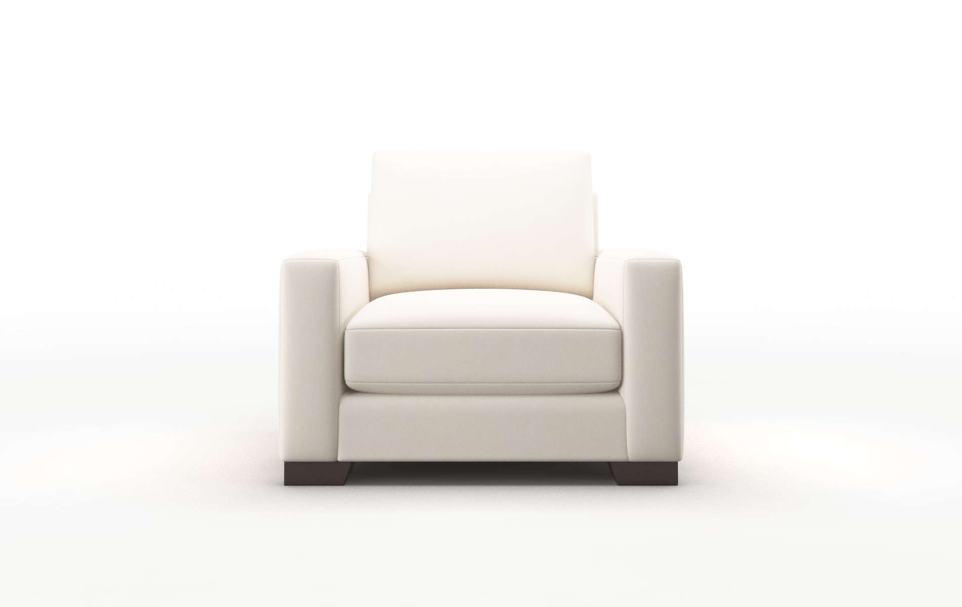 London Blanche milky Chair Espresso Legs  1