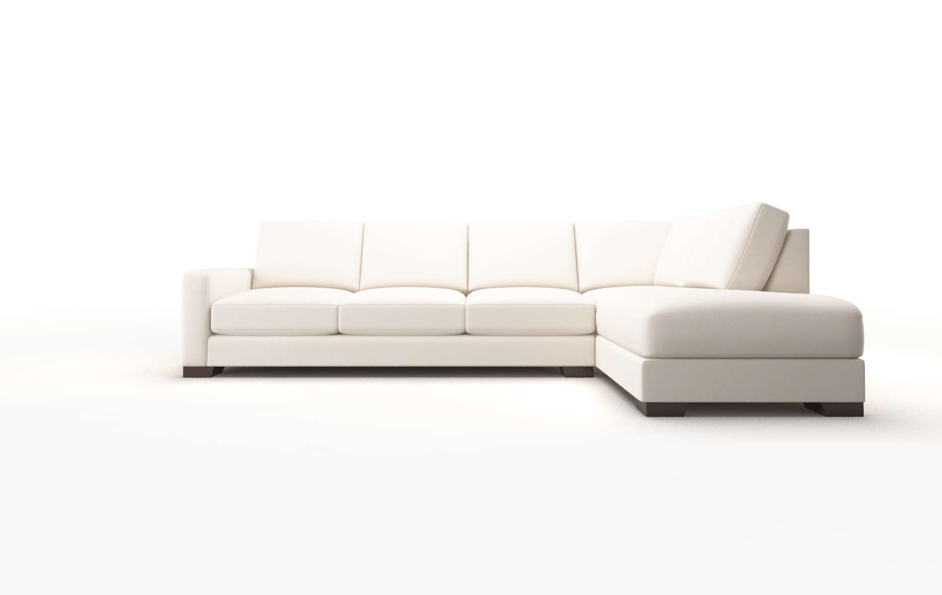 London Blanche Milky Panel espresso legs 1