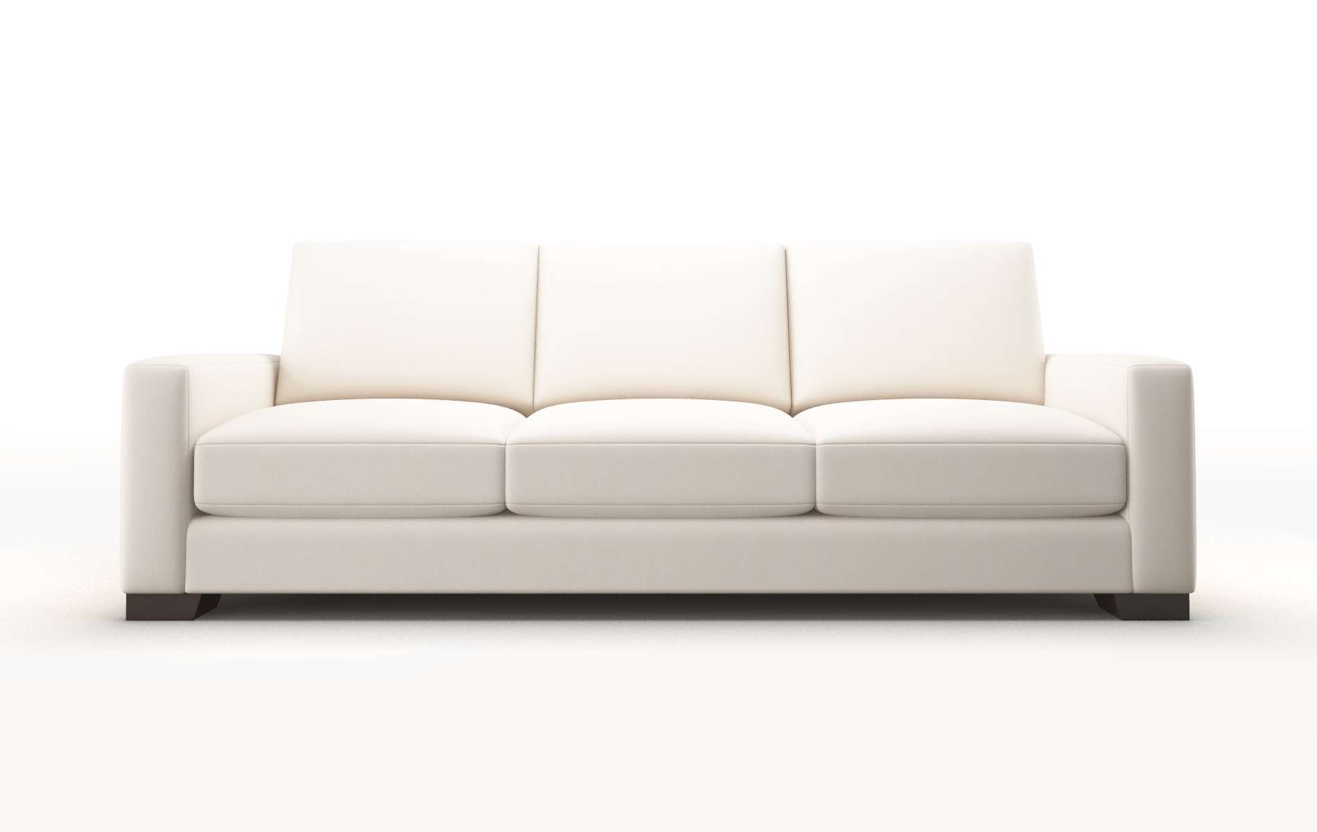 London Blanche Milky Sofa espresso legs 1
