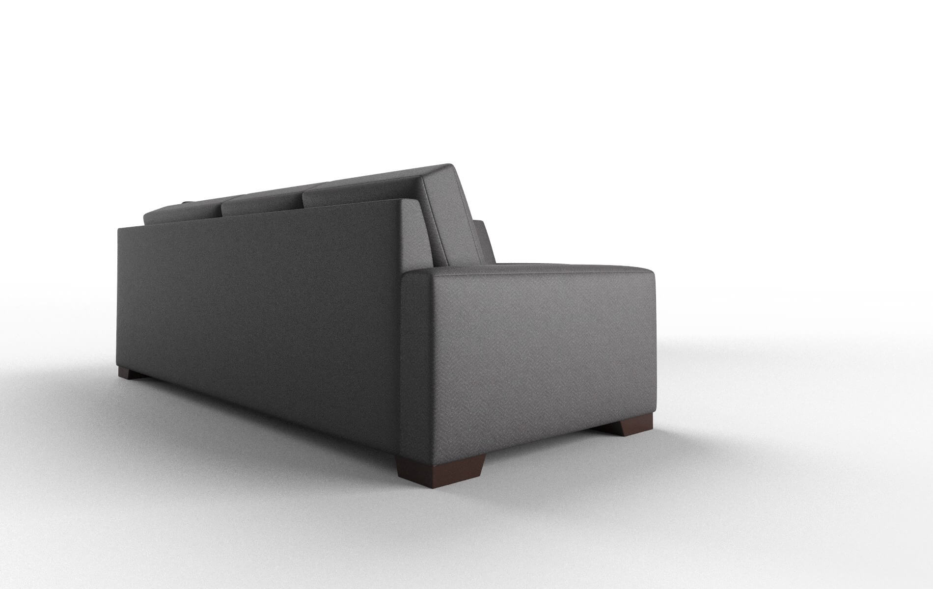 London Catalina Charcoal Sectional espresso legs 3