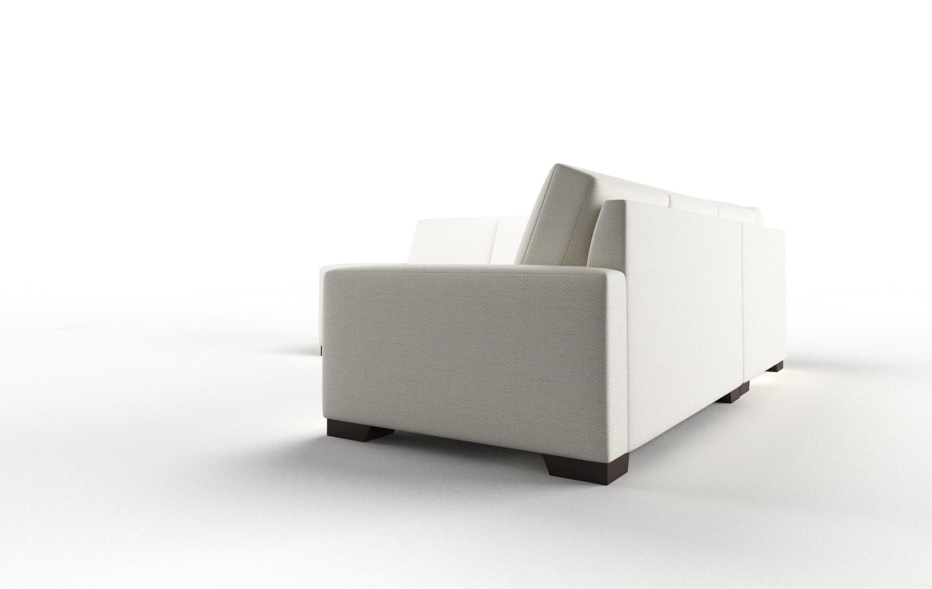 London Catalina Ivory Sectional espresso legs 4