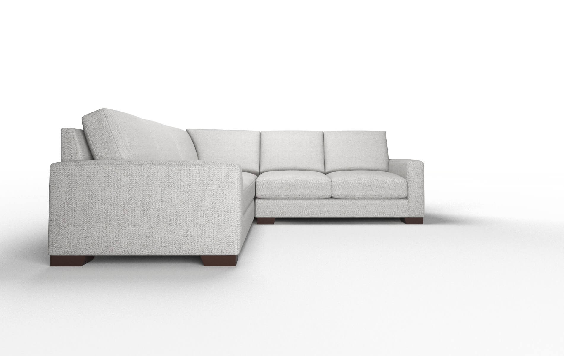 London Catalina Silver Sectional espresso legs 2