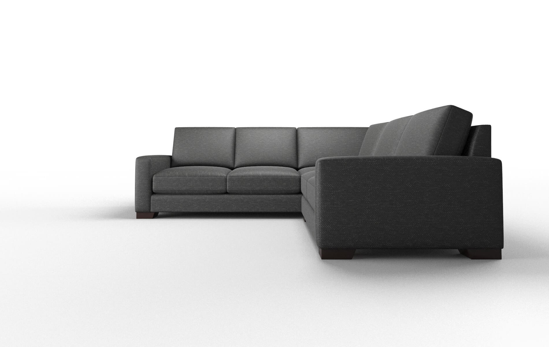 London Chance Denim Sectional espresso legs 5
