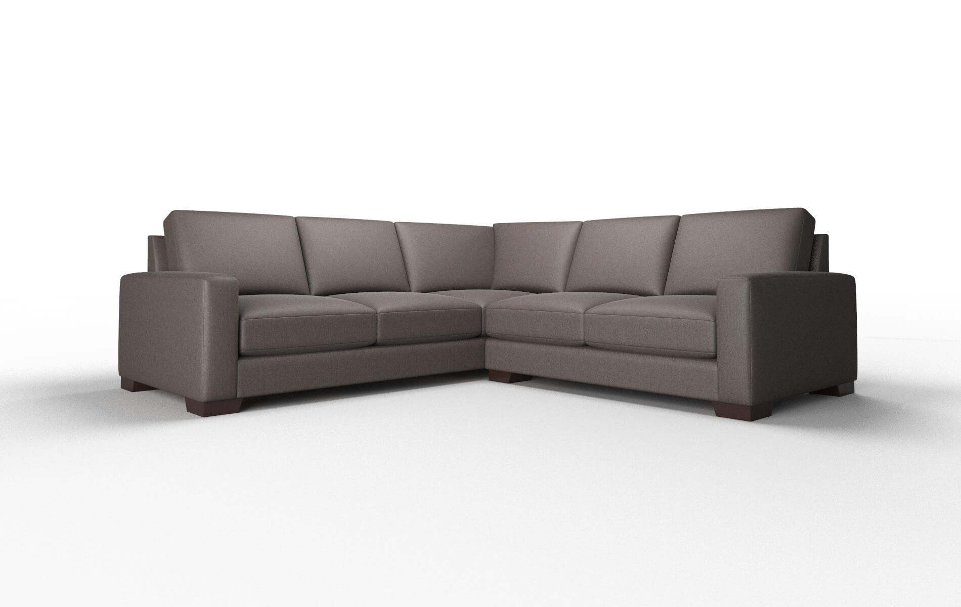 London Cosmo Chocolate Sectional espresso legs 1
