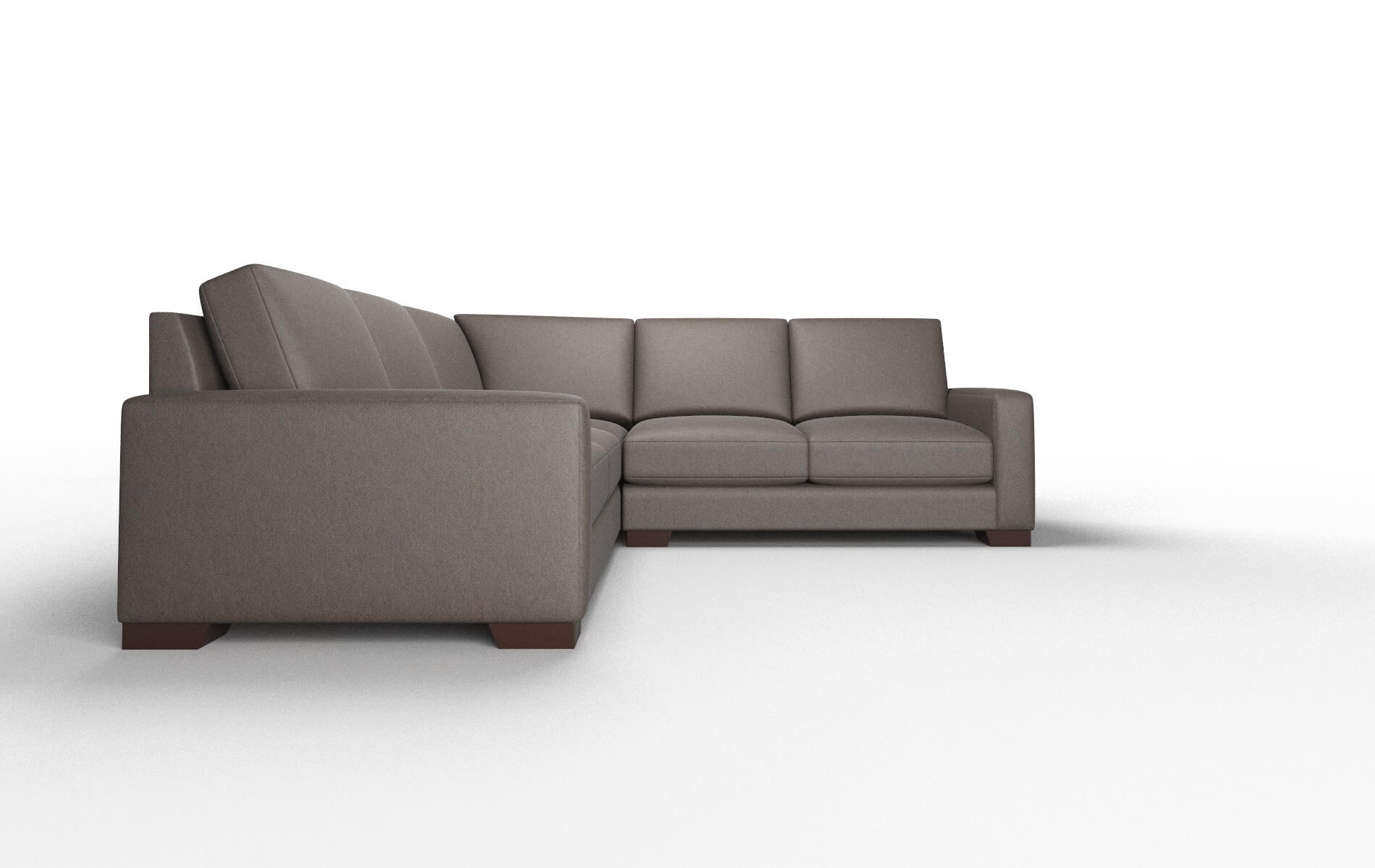 London Cosmo Chocolate Sectional espresso legs 2
