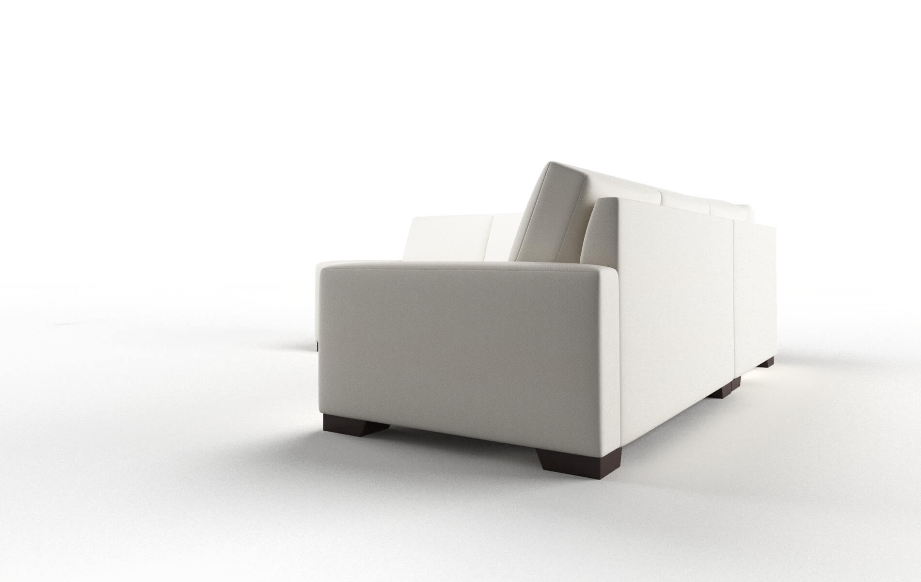 London Cosmo Ivory Sectional espresso legs 4