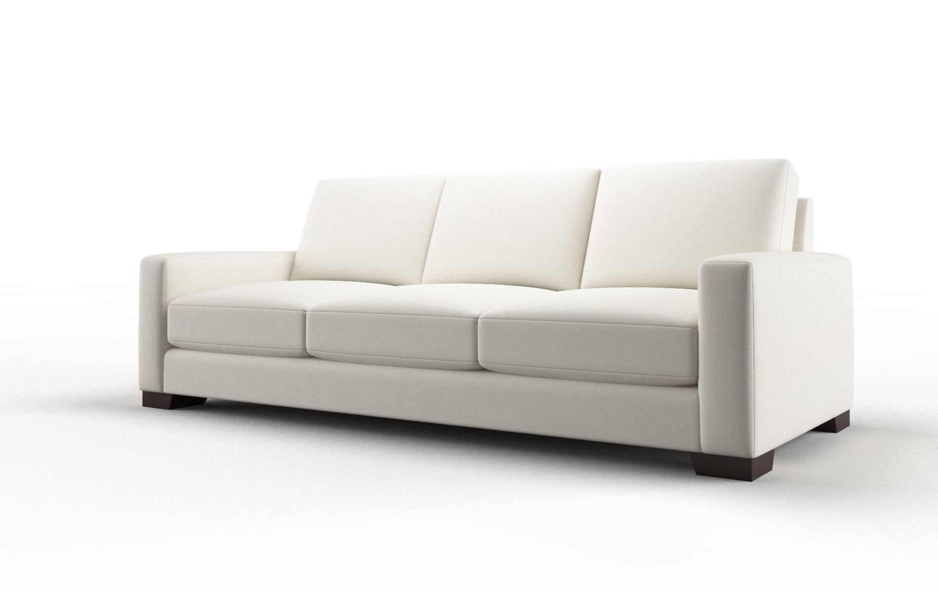 London Cosmo Ivory Sofa espresso legs 4