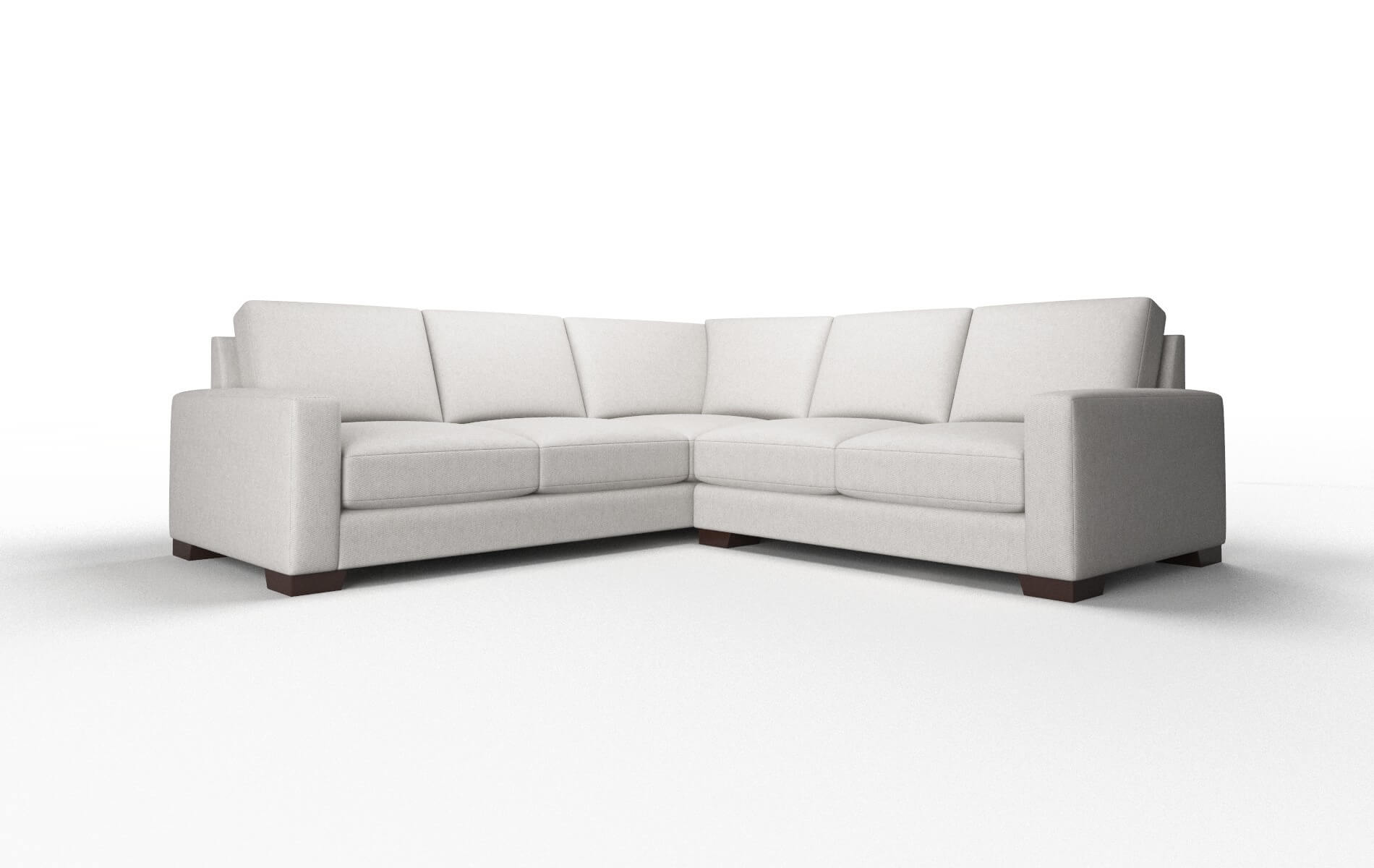 London Cosmo Silver Sectional espresso legs 1