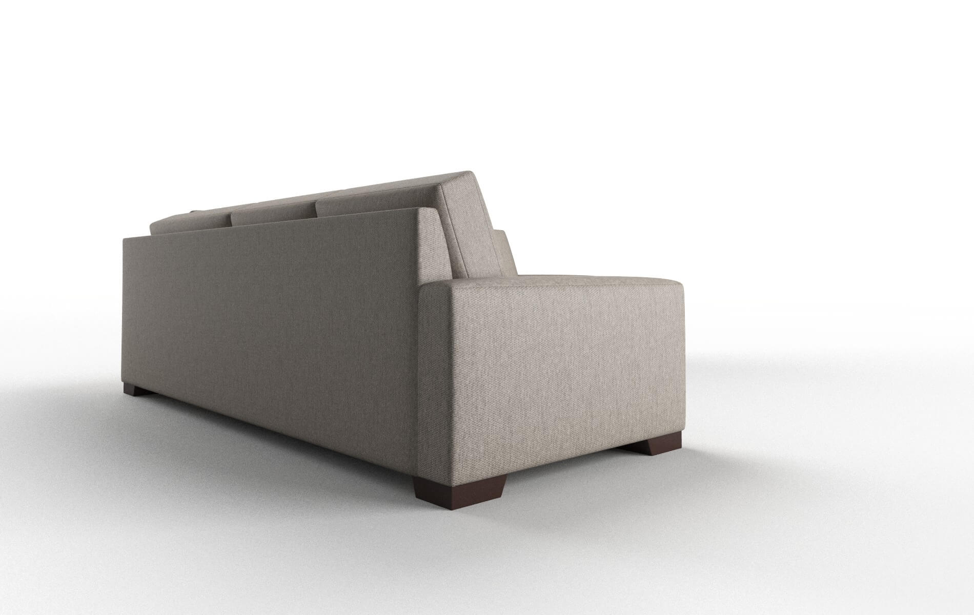 London Cosmo Taupe Sectional espresso legs 3