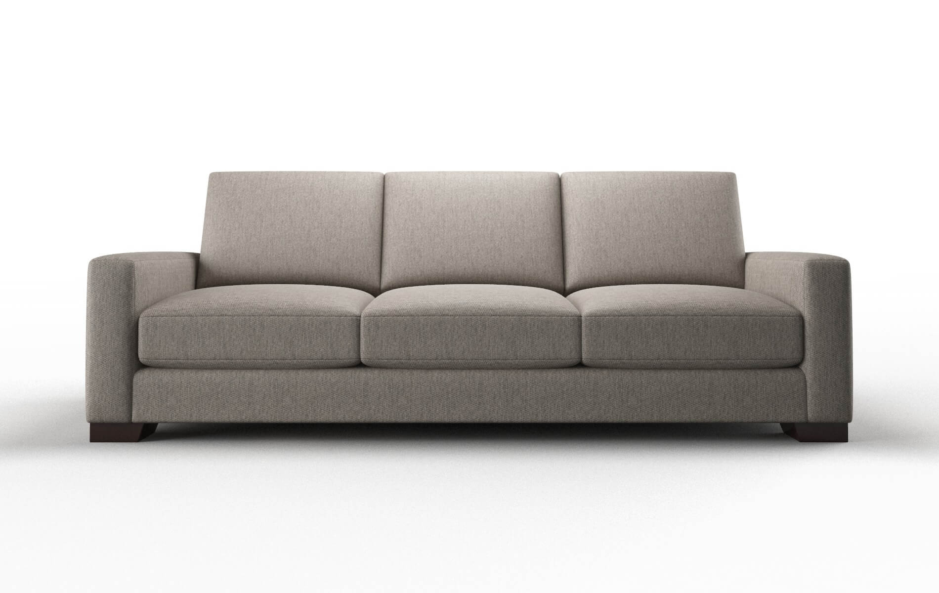 London Cosmo Taupe Sofa espresso legs 1