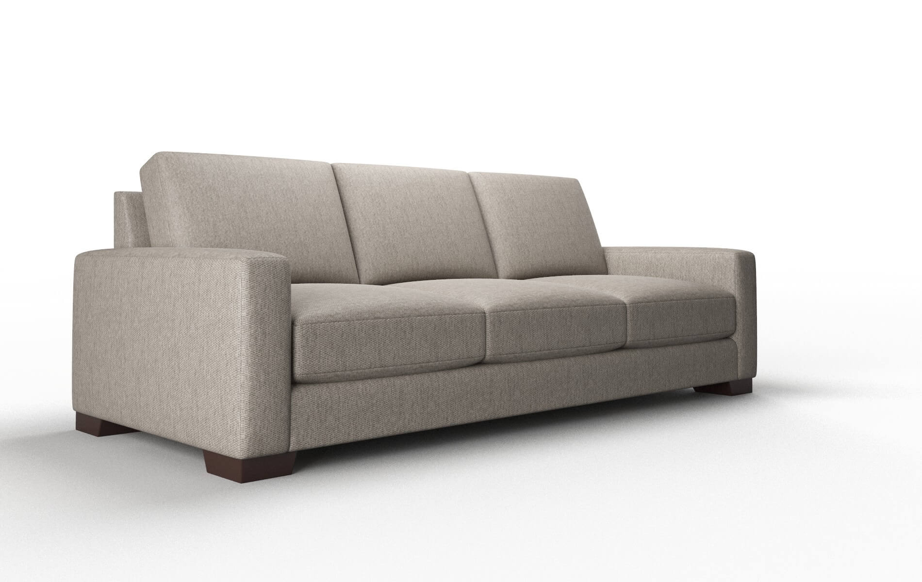 London Cosmo Taupe Sofa espresso legs 2